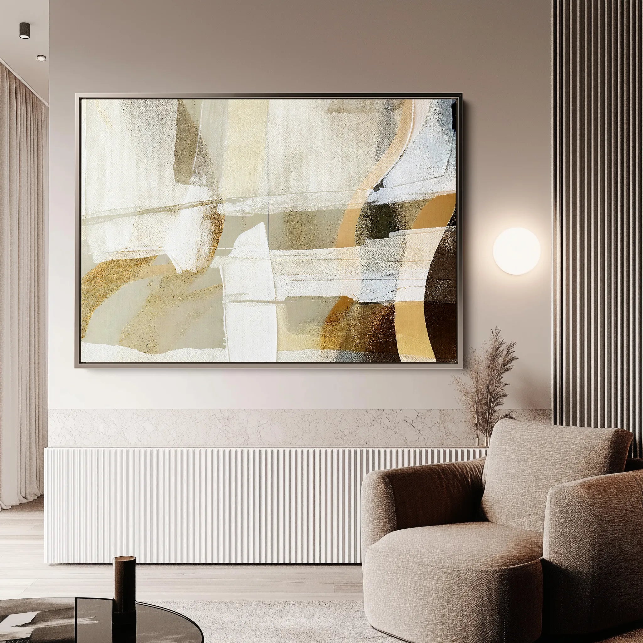 Abstract 169 Canvas Art 18" x 24" / 45 x 60 cm / Black