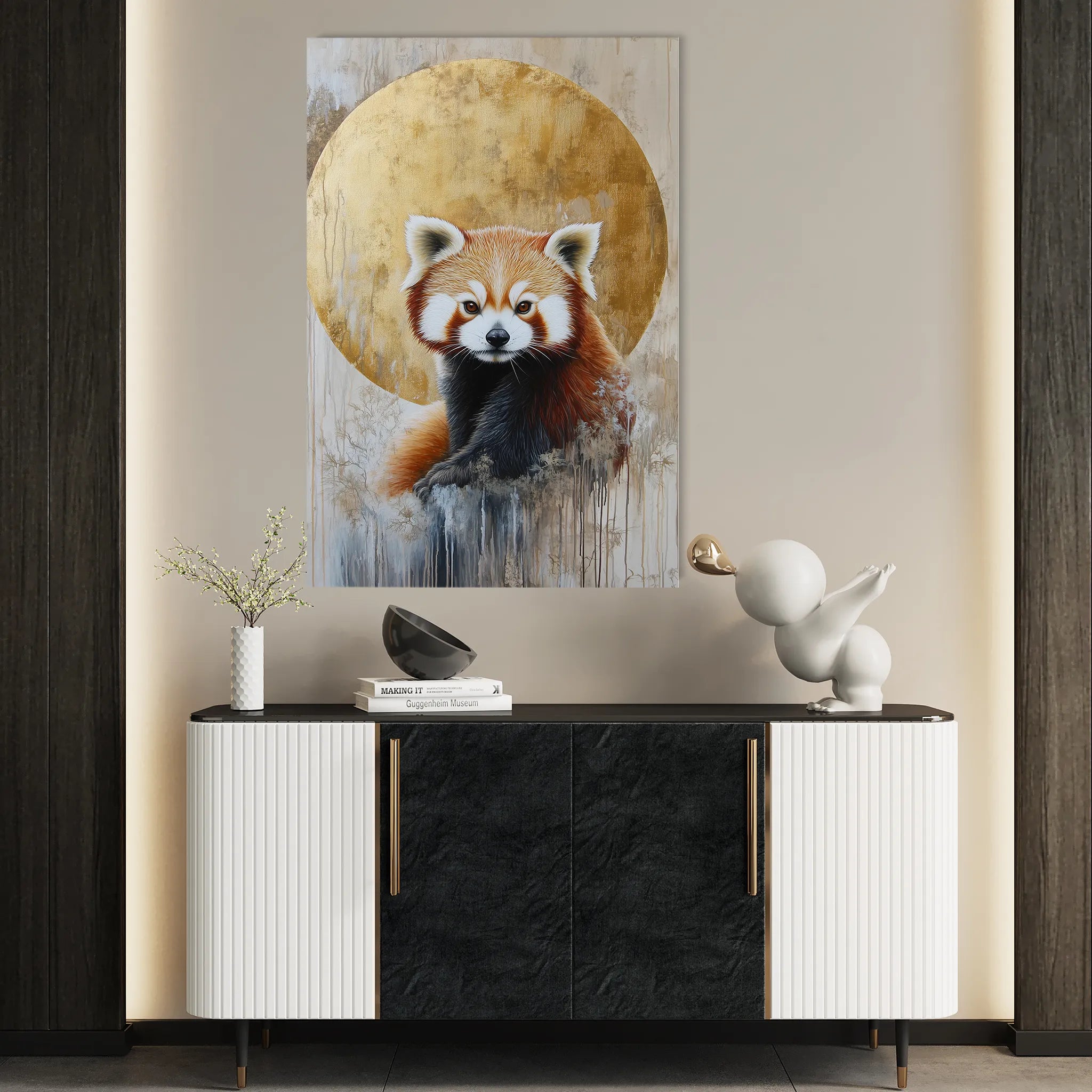 Animals 169 Canvas Art 18" x 24" / 45 x 60 cm / Black