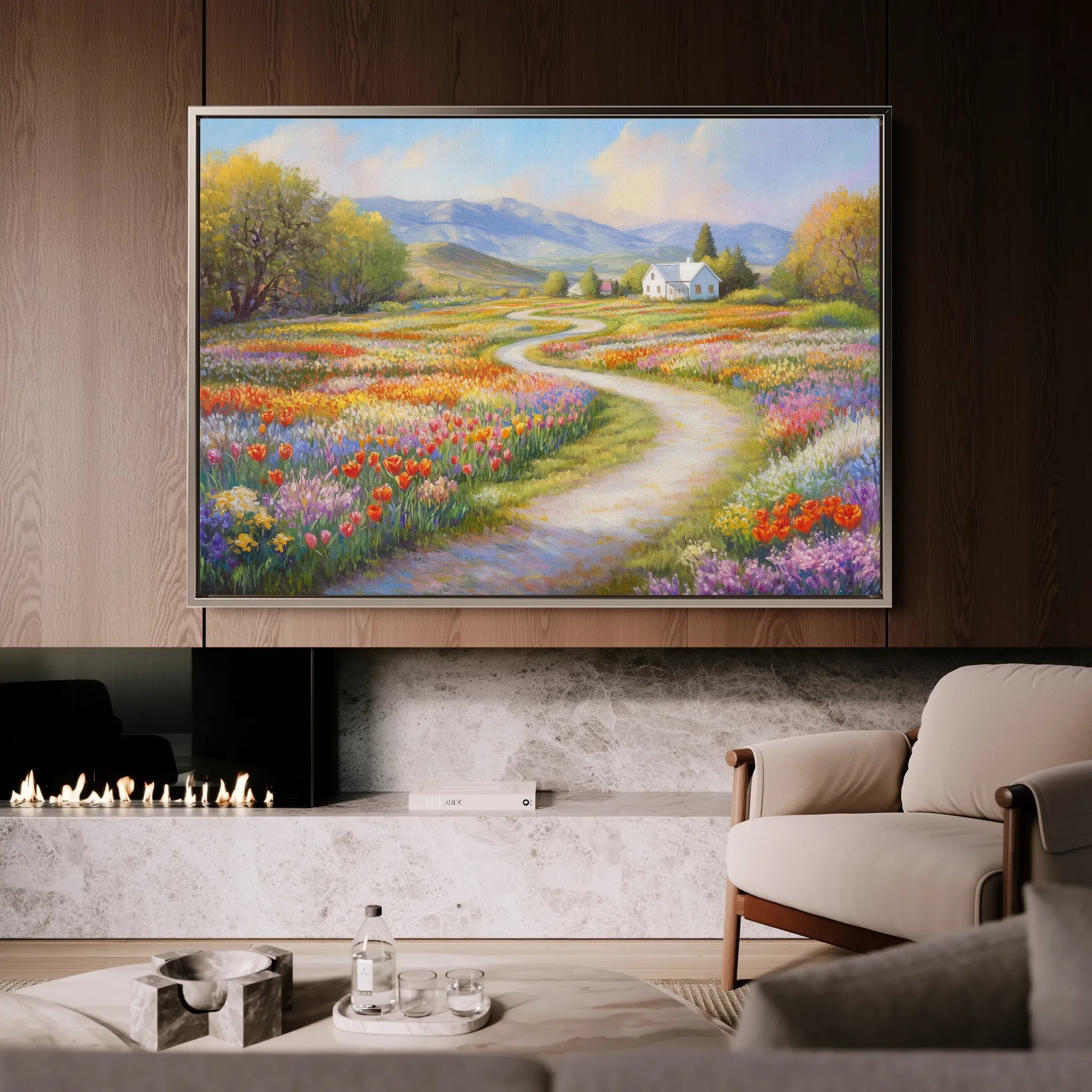 Landscape 169 Canvas Art 18" x 24" / 45 x 60 cm / Black
