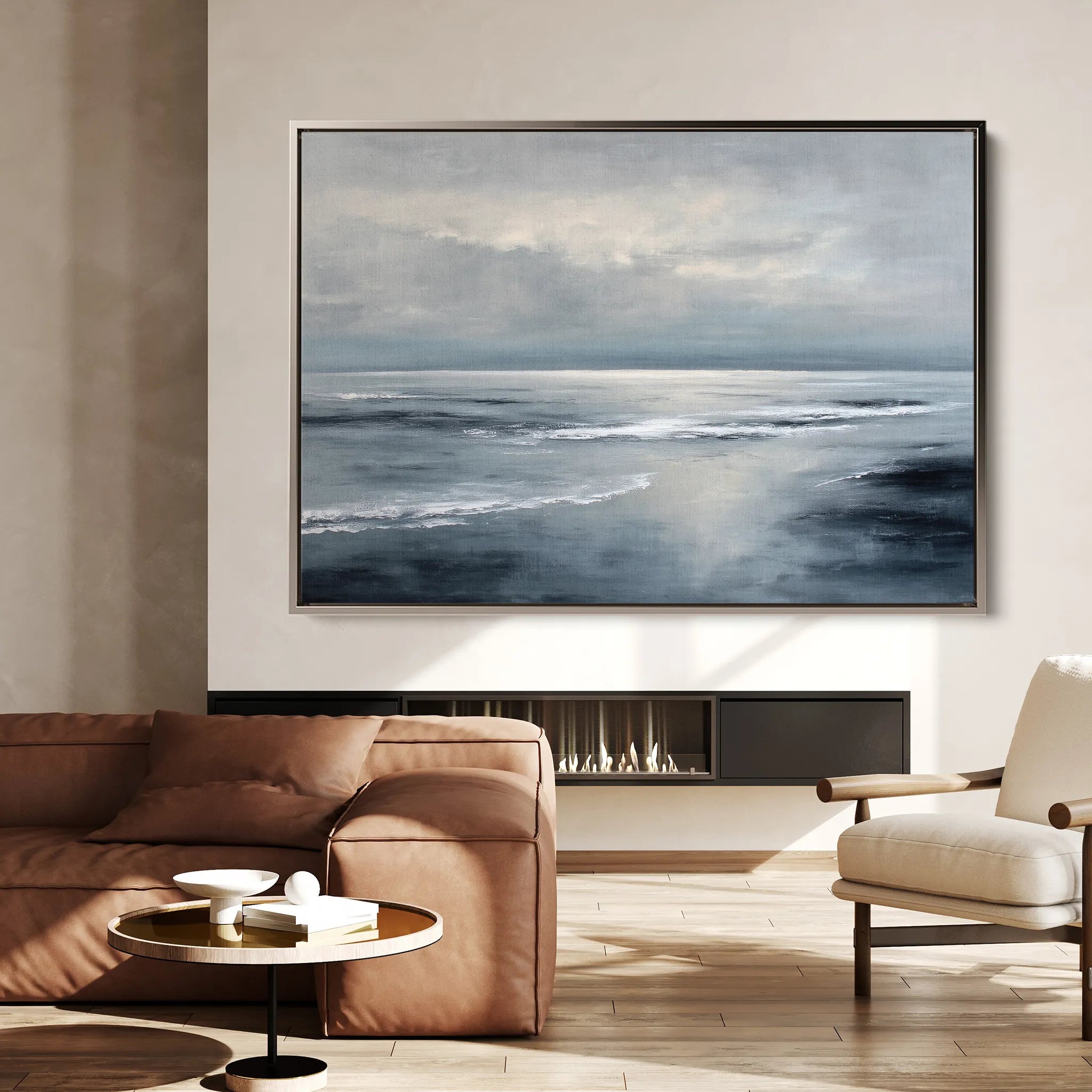 Abstract 1691 Canvas Art 18" x 24" / 45 x 60 cm / Black