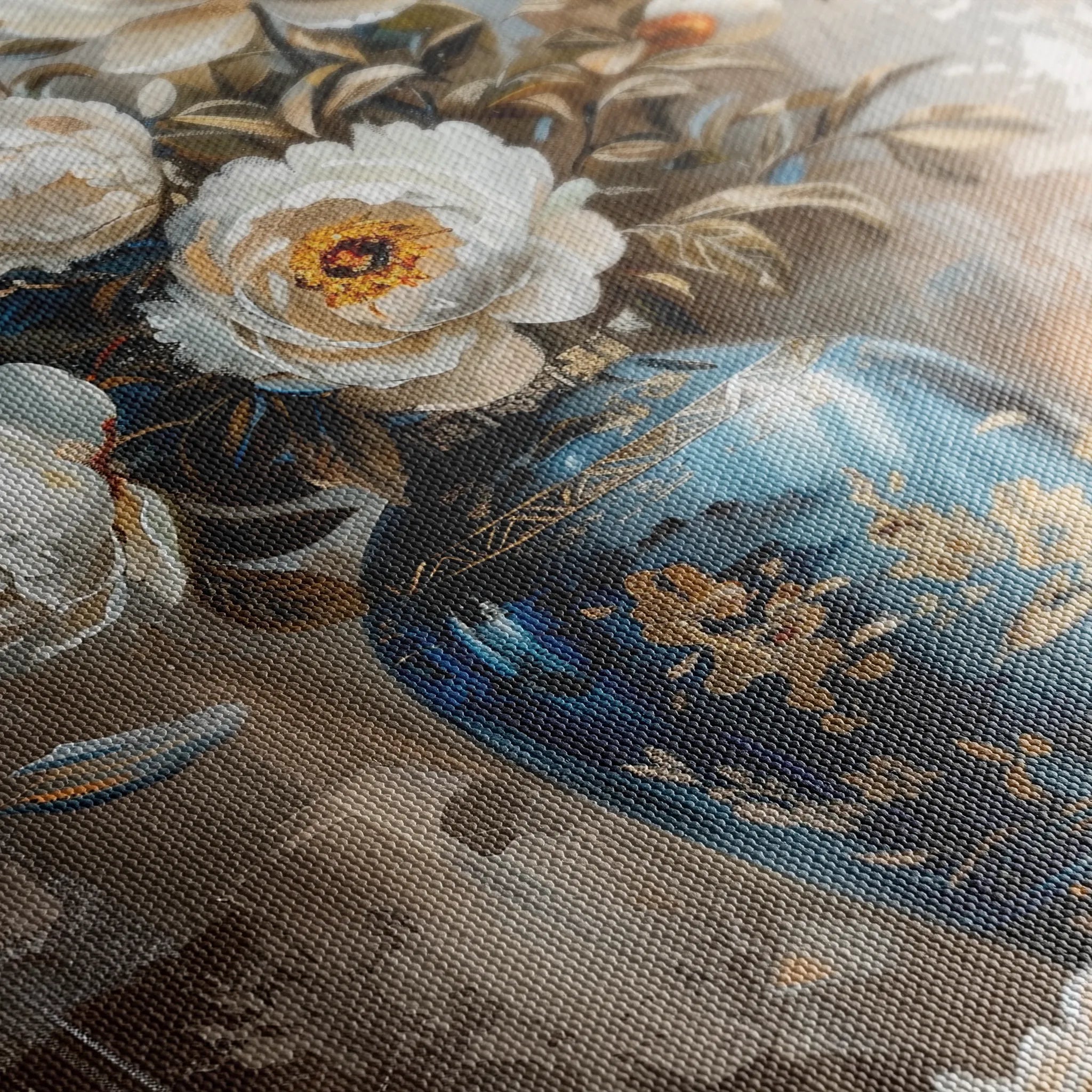 Floral 170 Canvas Art 18" x 24" / 45 x 60 cm / Black