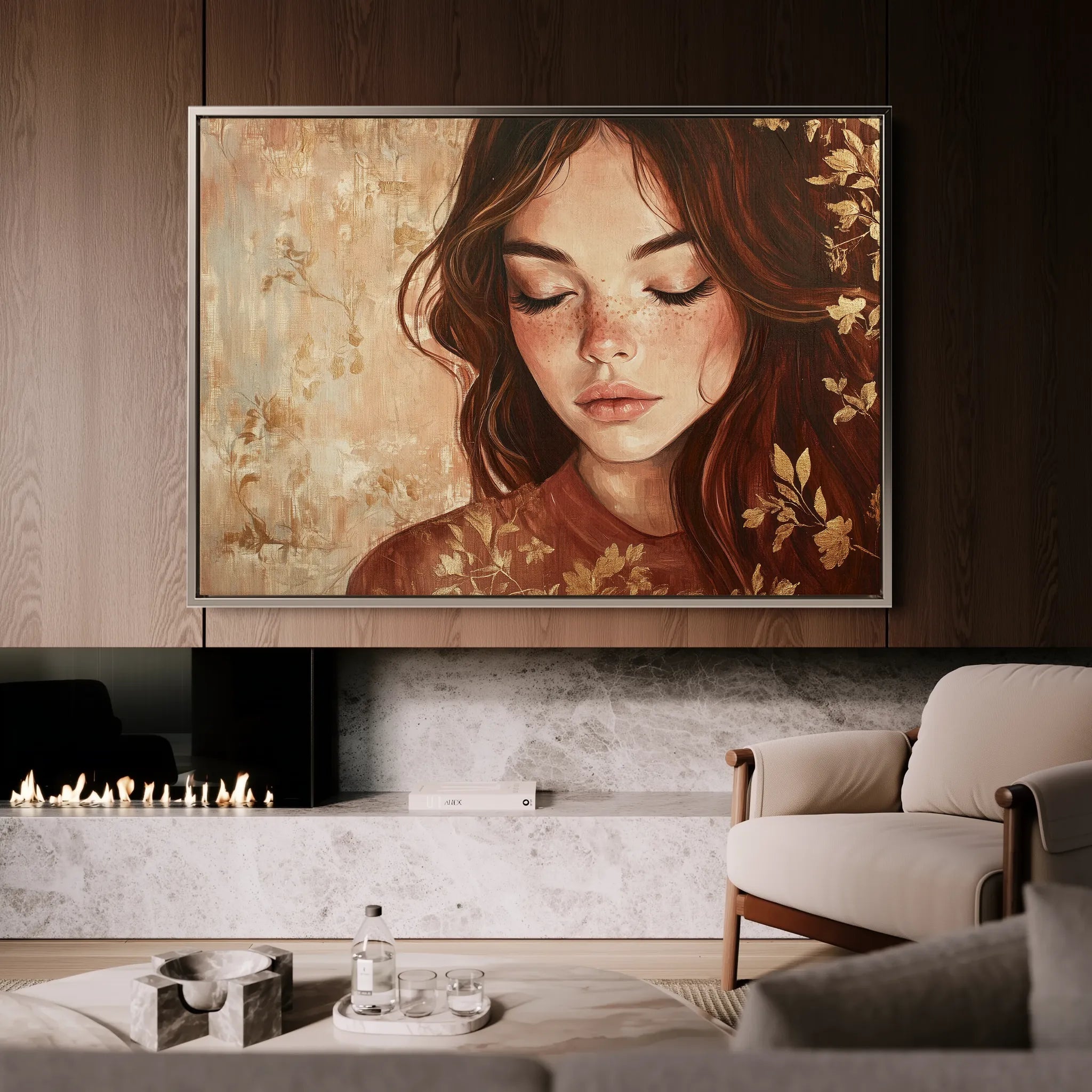 Portrait 171 Canvas Art 18" x 24" / 45 x 60 cm / Black