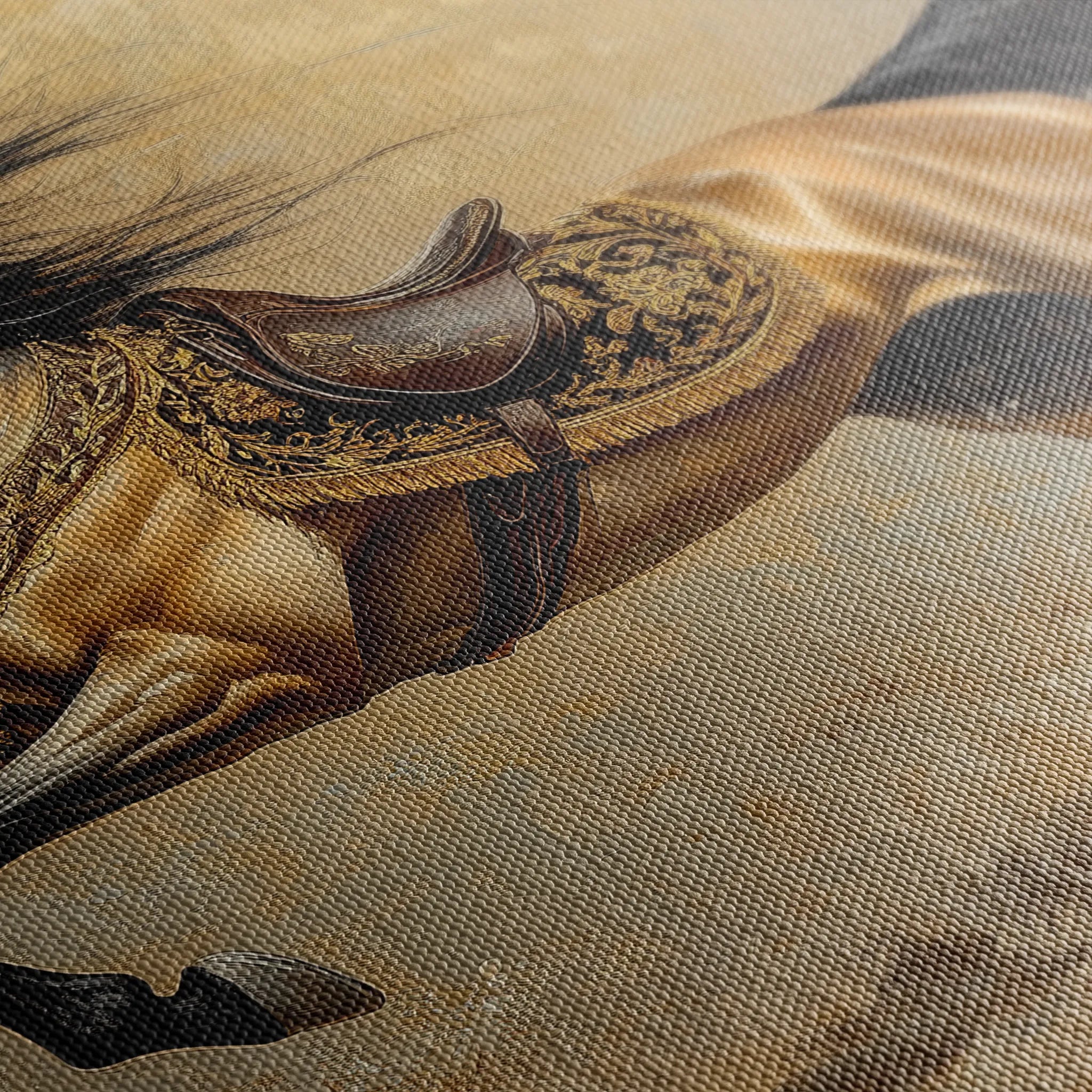 Horses 172 Canvas Art 18" x 24" / 45 x 60 cm / Black