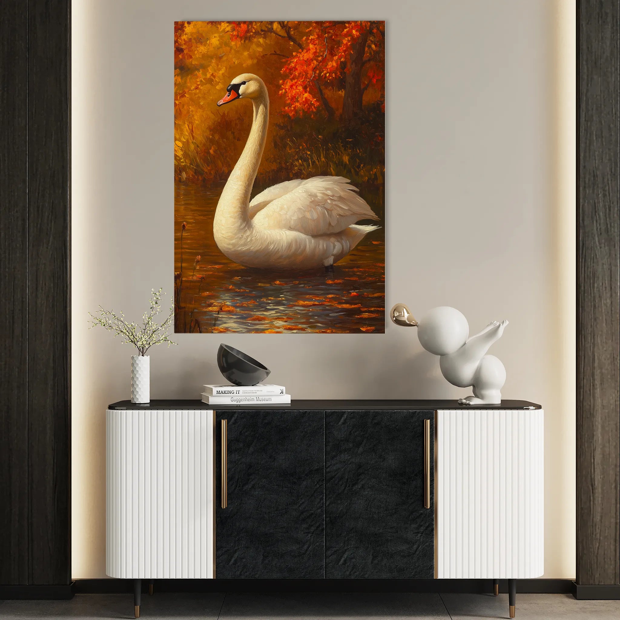 Animals 173 Canvas Art 18" x 24" / 45 x 60 cm / Black