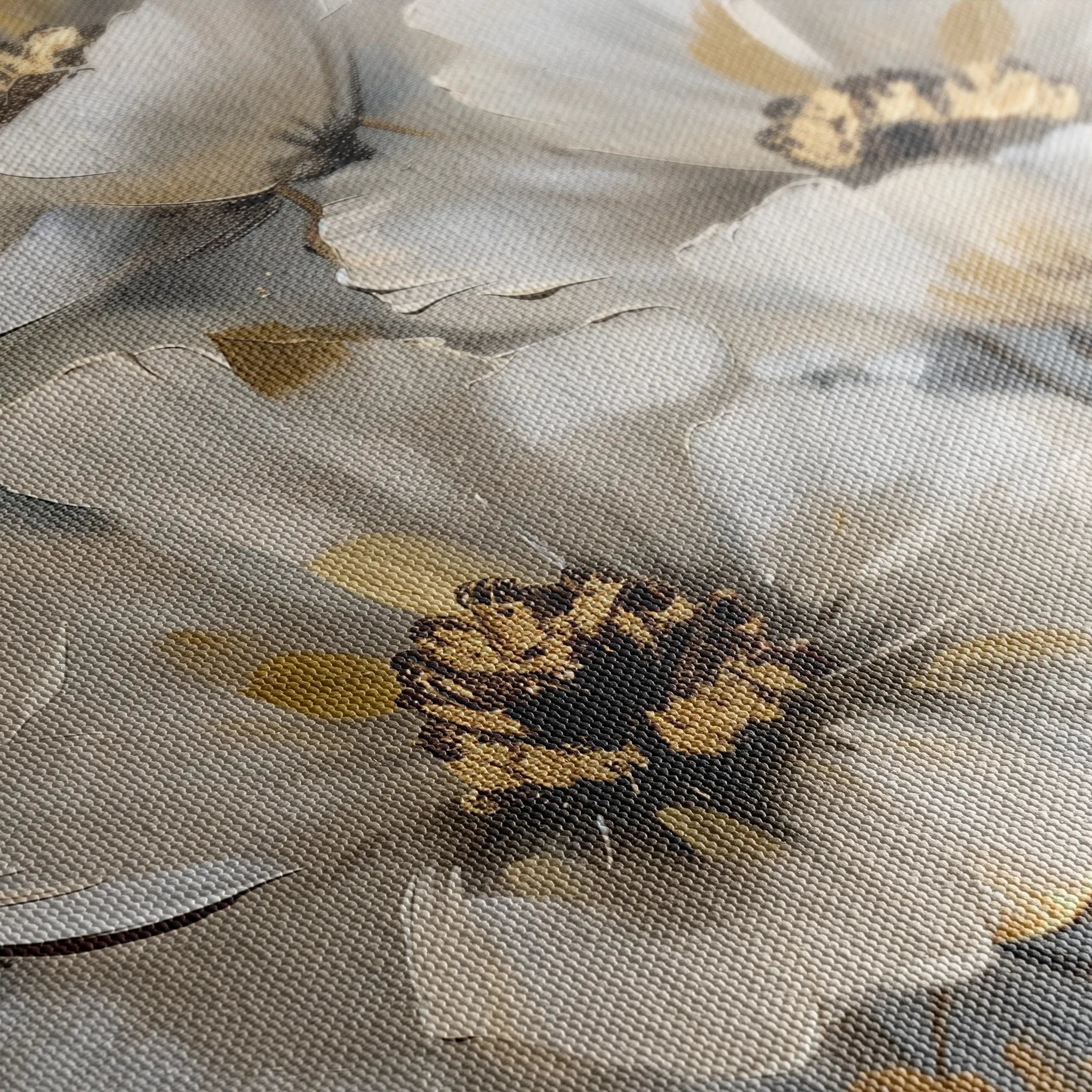 Floral 173 Canvas Art 18" x 24" / 45 x 60 cm / Black