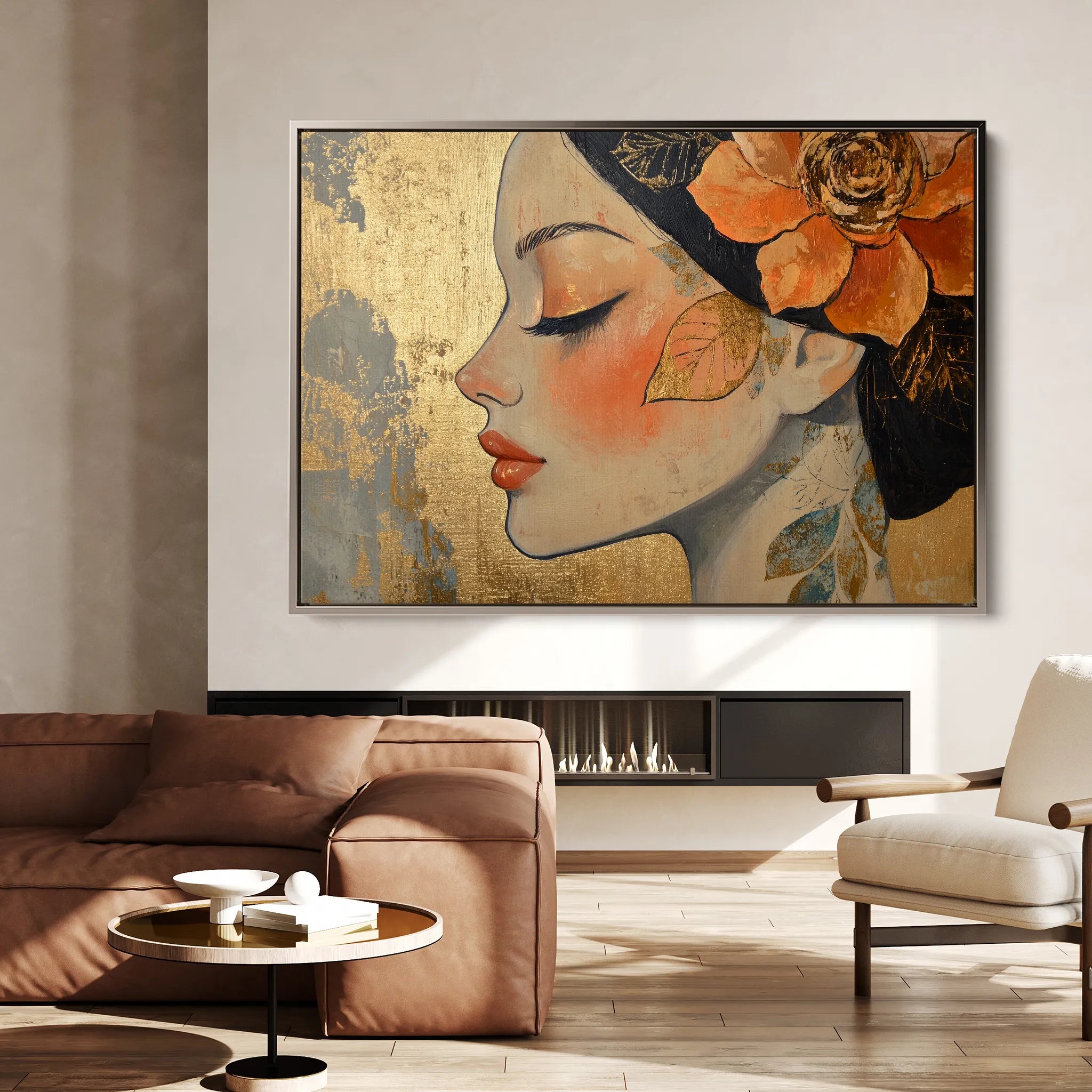 Portrait 173 Canvas Art 18" x 24" / 45 x 60 cm / Black