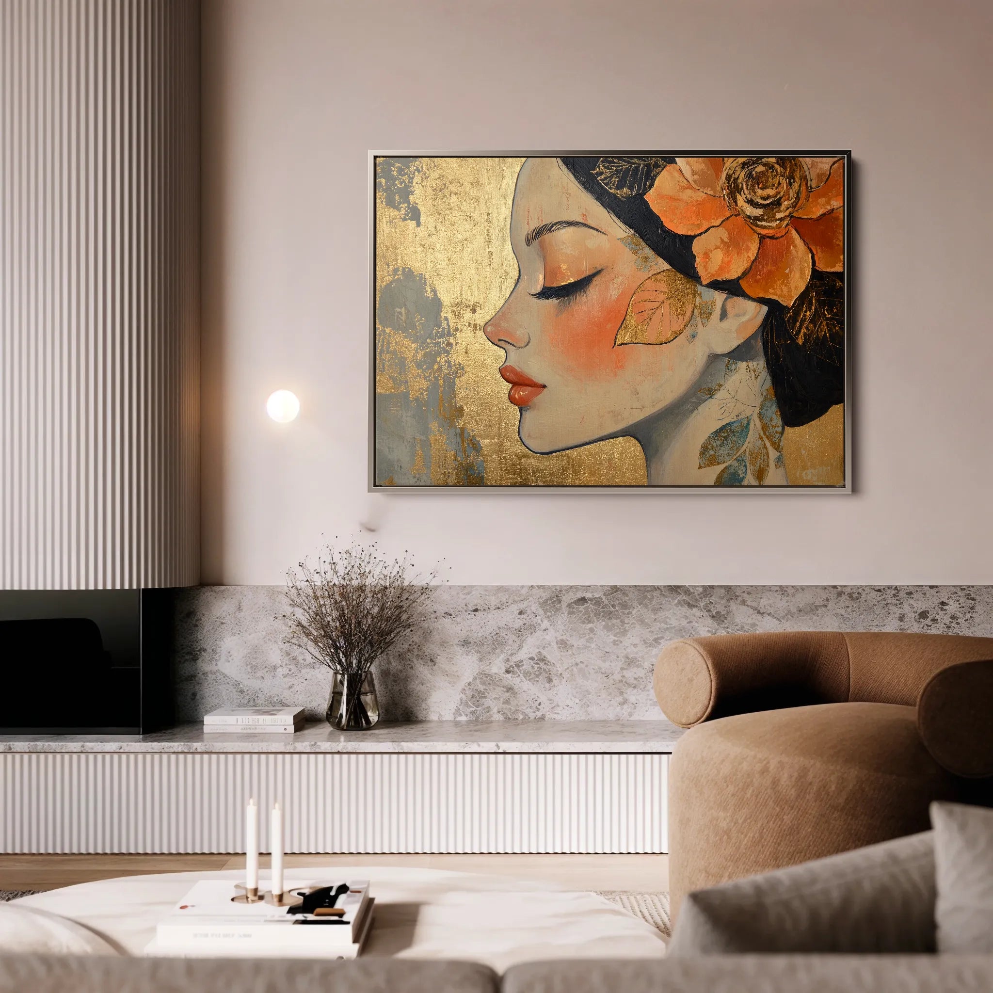 Portrait 173 Canvas Art 18" x 24" / 45 x 60 cm / Black