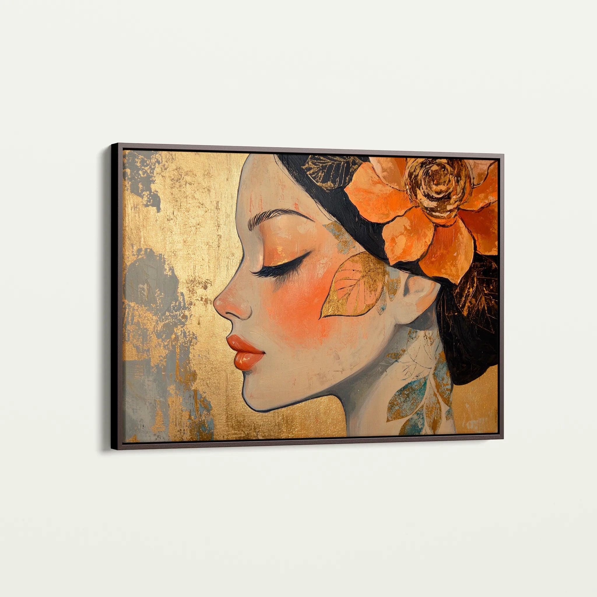 Portrait 173 Canvas Art 18" x 24" / 45 x 60 cm / Black