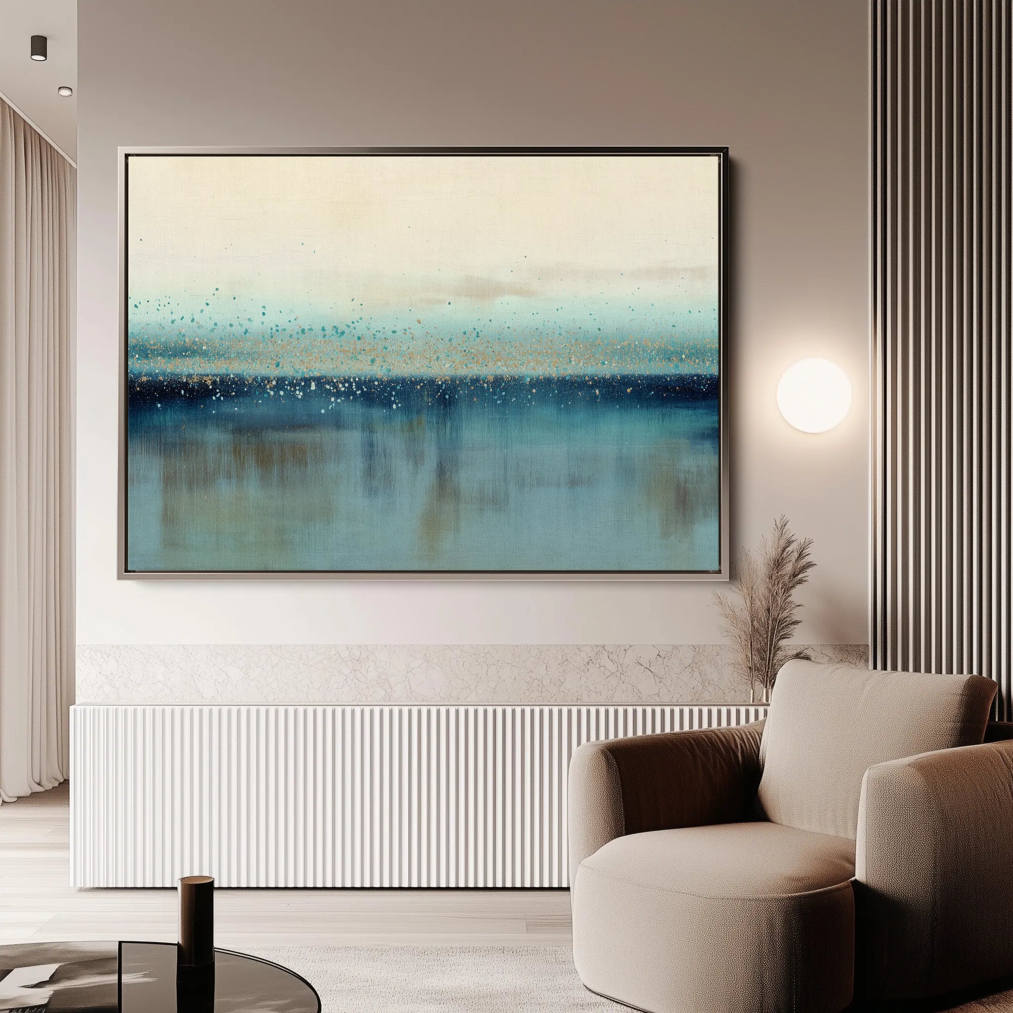 Abstract 1730 Canvas Art 18" x 24" / 45 x 60 cm / Black