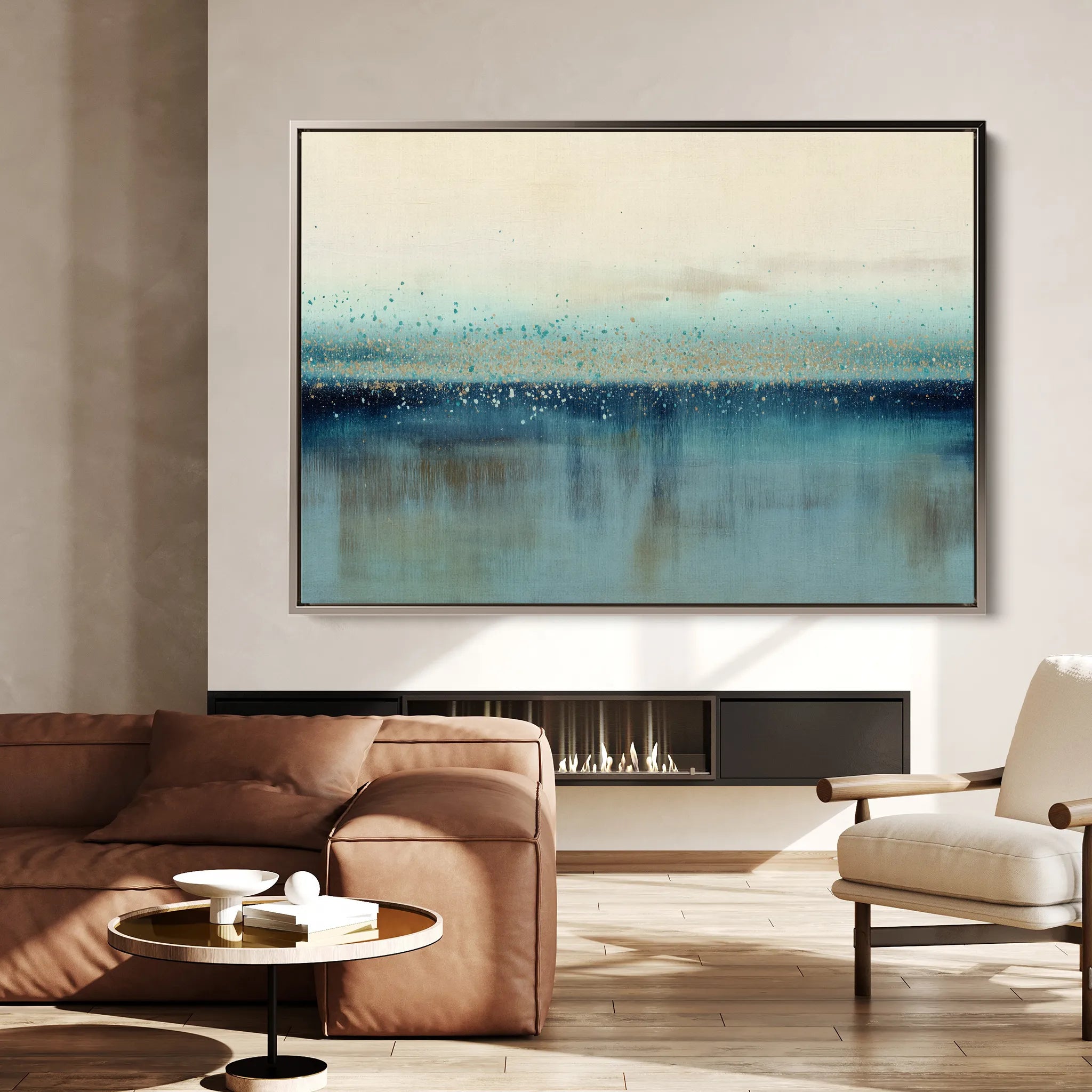 Abstract 1730 Canvas Art 18" x 24" / 45 x 60 cm / Black