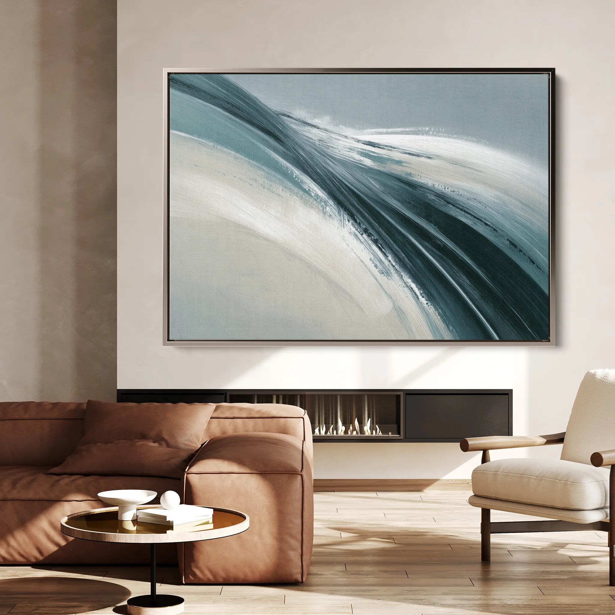 Abstract 1735 Canvas Art 18" x 24" / 45 x 60 cm / Black