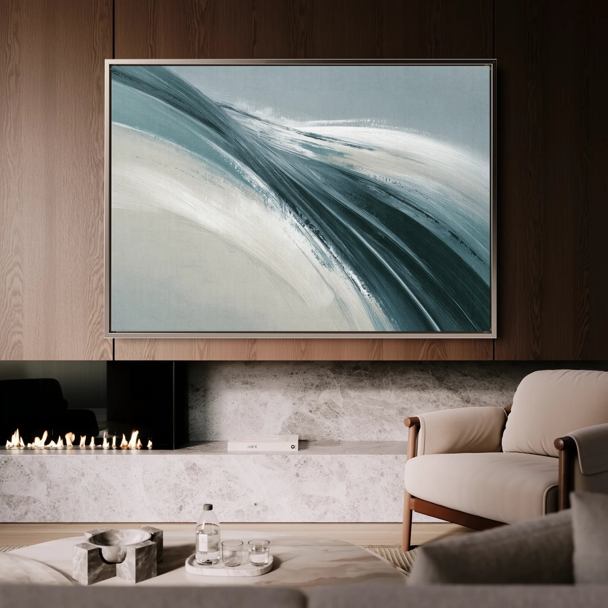 Abstract 1735 Canvas Art 18" x 24" / 45 x 60 cm / Black