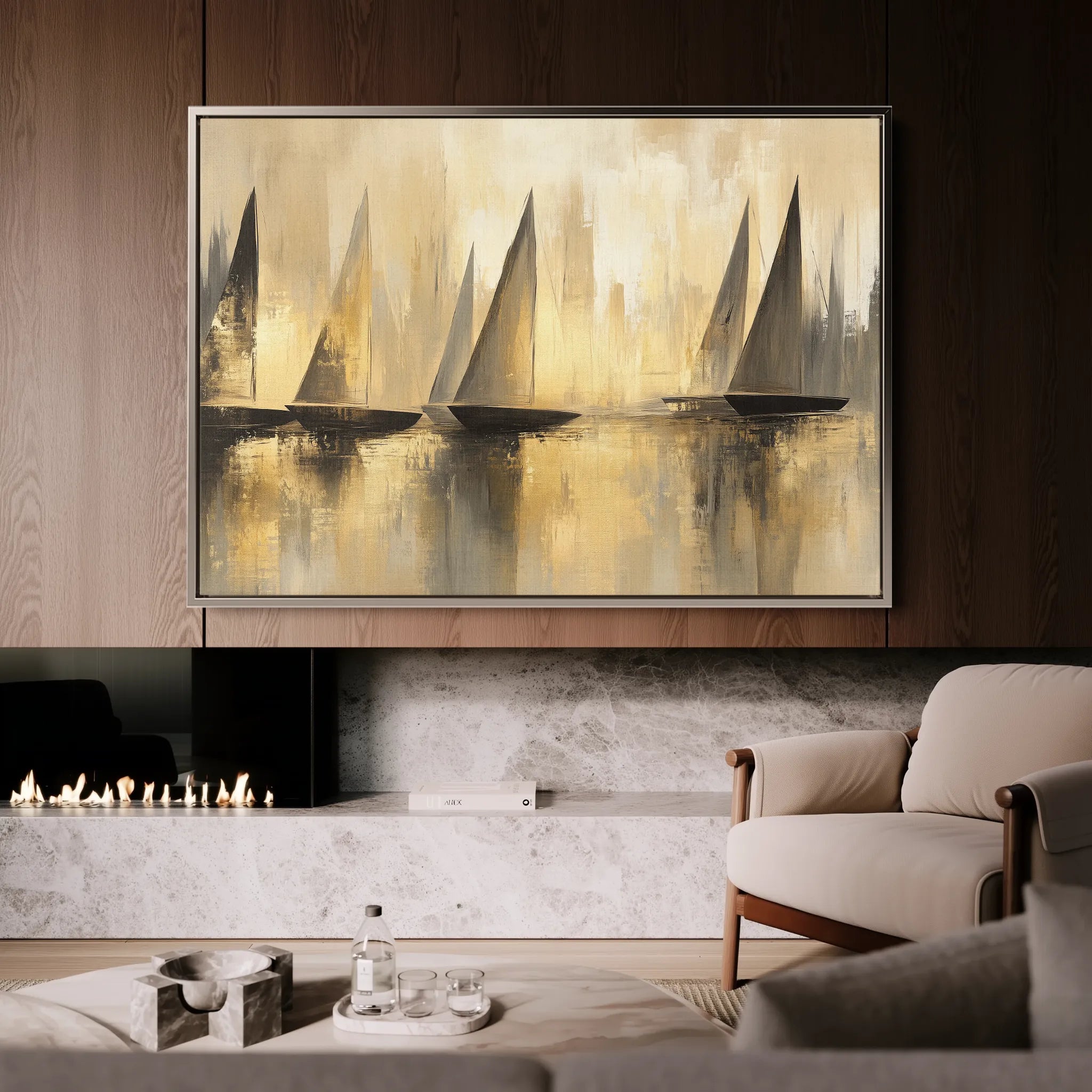 Landscape 174 Canvas Art 18" x 24" / 45 x 60 cm / Black