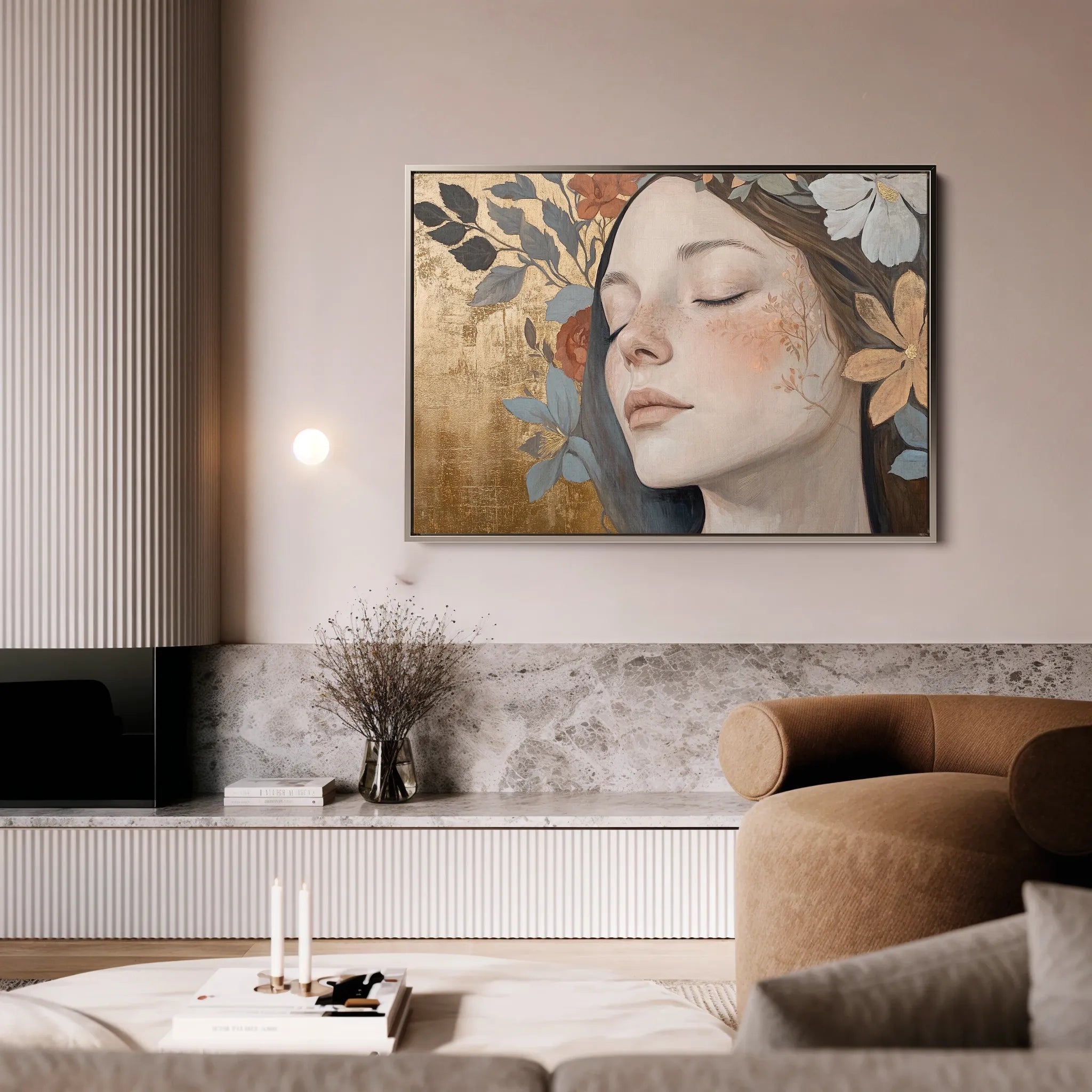 Portrait 174 Canvas Art 18" x 24" / 45 x 60 cm / Black