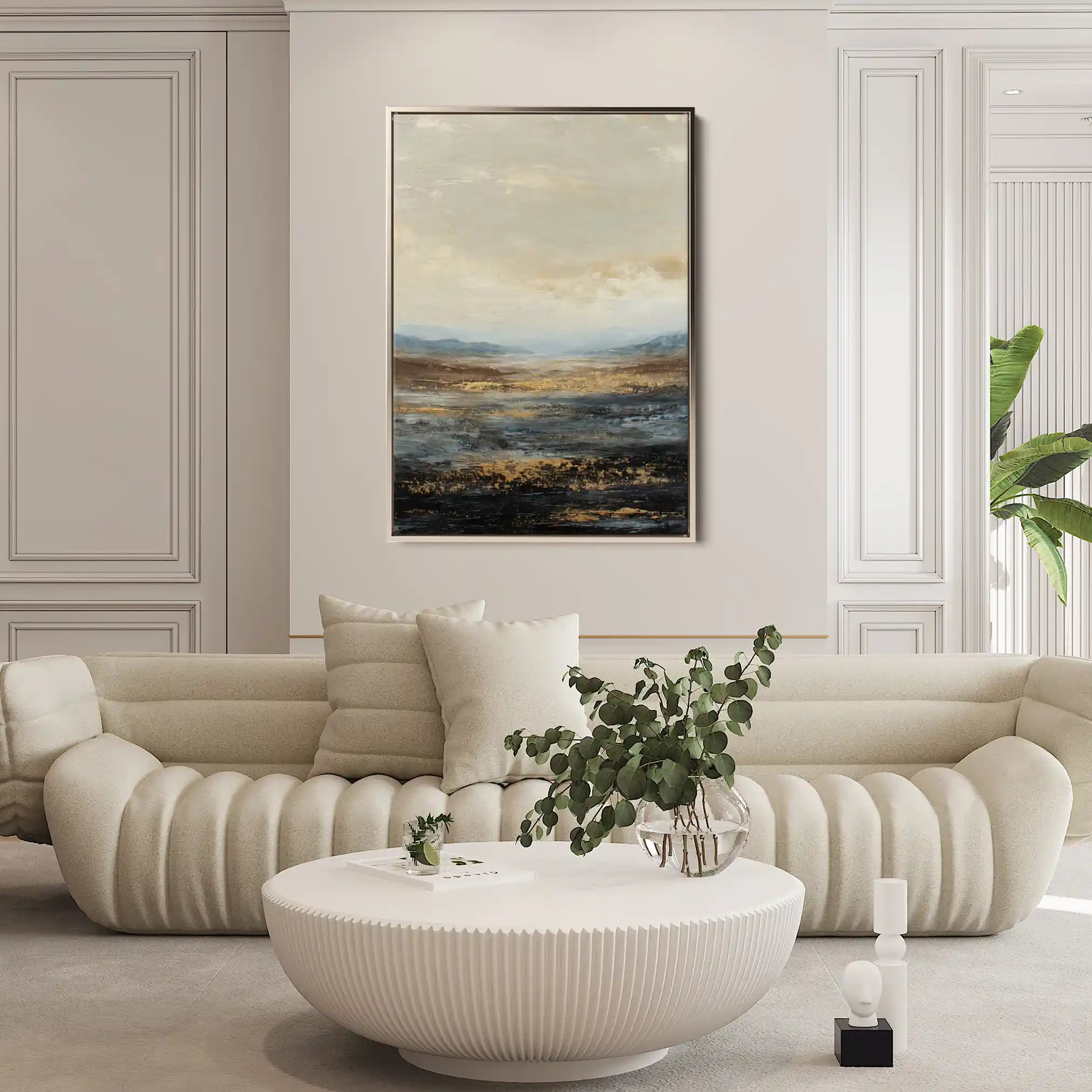 Abstract 1740 Canvas Art 18" x 24" / 45 x 60 cm / Black