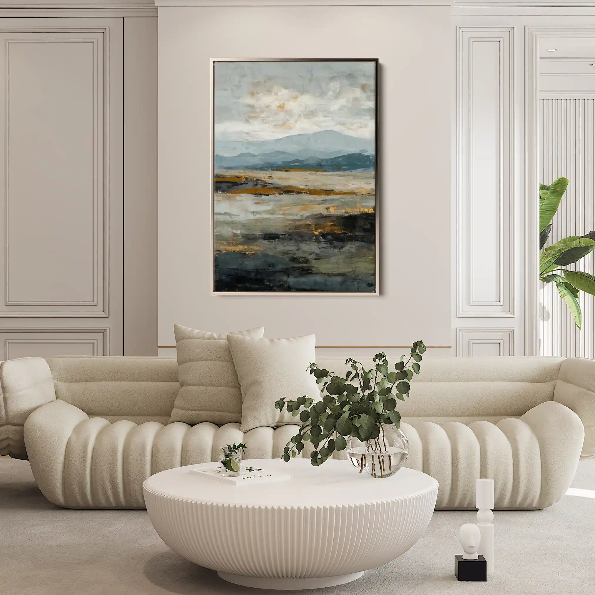 Abstract 1741 Canvas Art 18" x 24" / 45 x 60 cm / Black