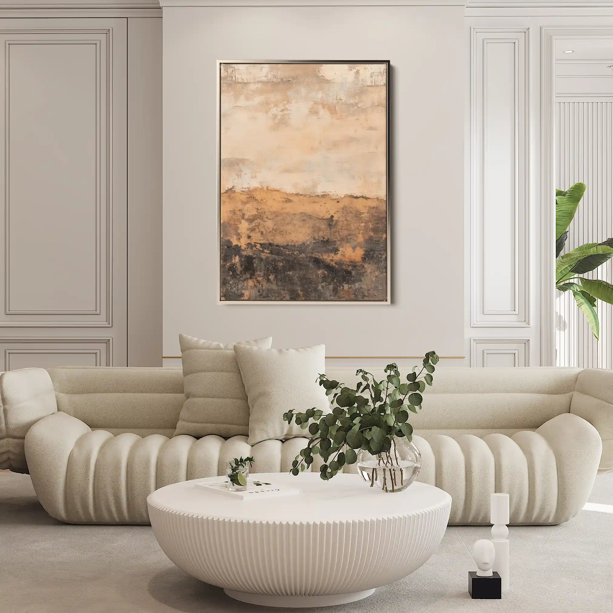 Abstract 1742 Canvas Art 18" x 24" / 45 x 60 cm / Black