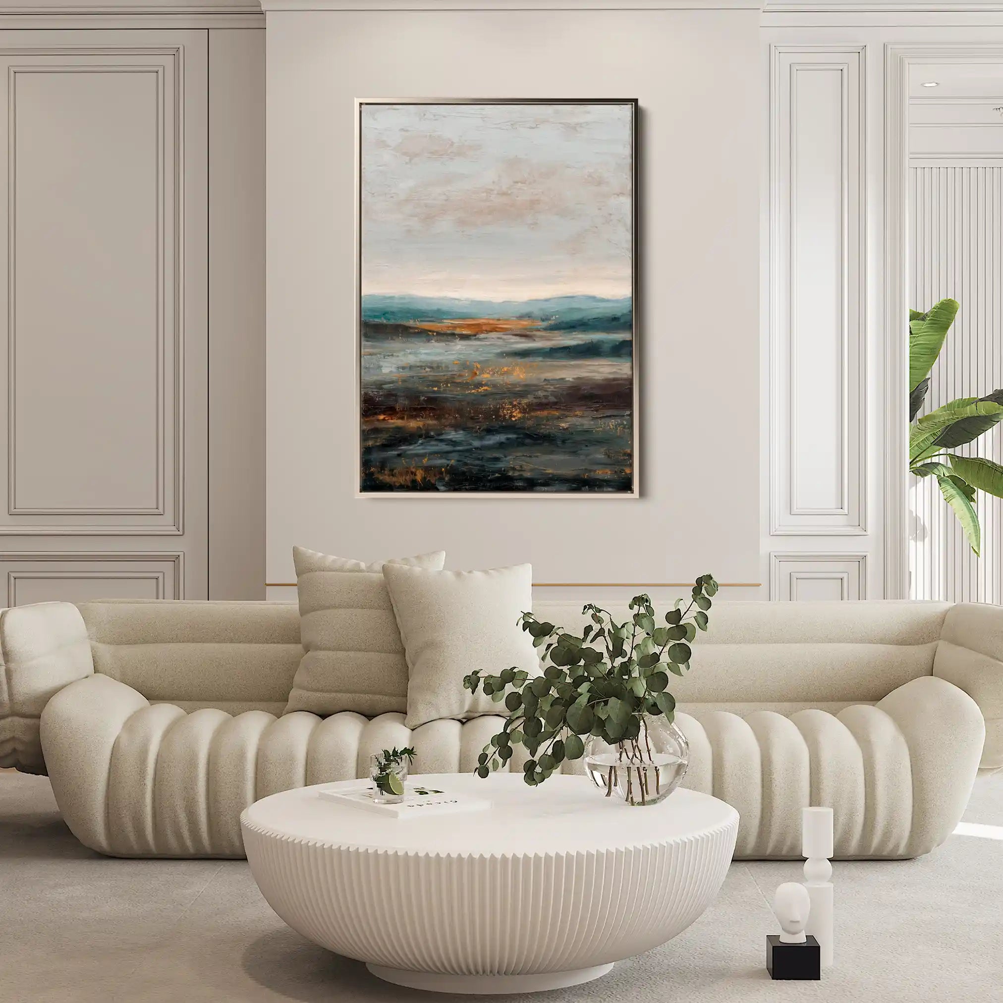 Abstract 1744 Canvas Art 18" x 24" / 45 x 60 cm / Black