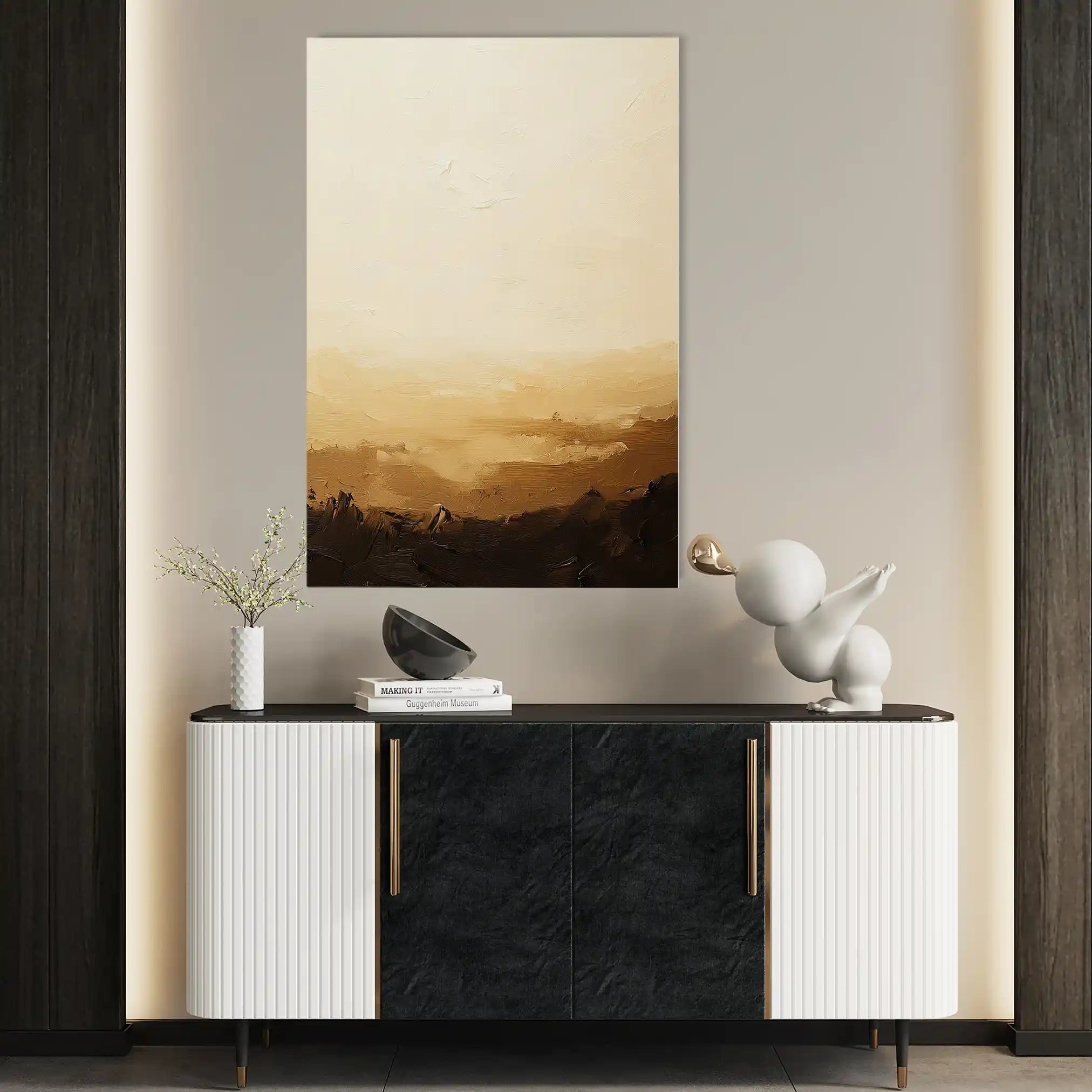 Abstract 1745 Canvas Art 18" x 24" / 45 x 60 cm / Black