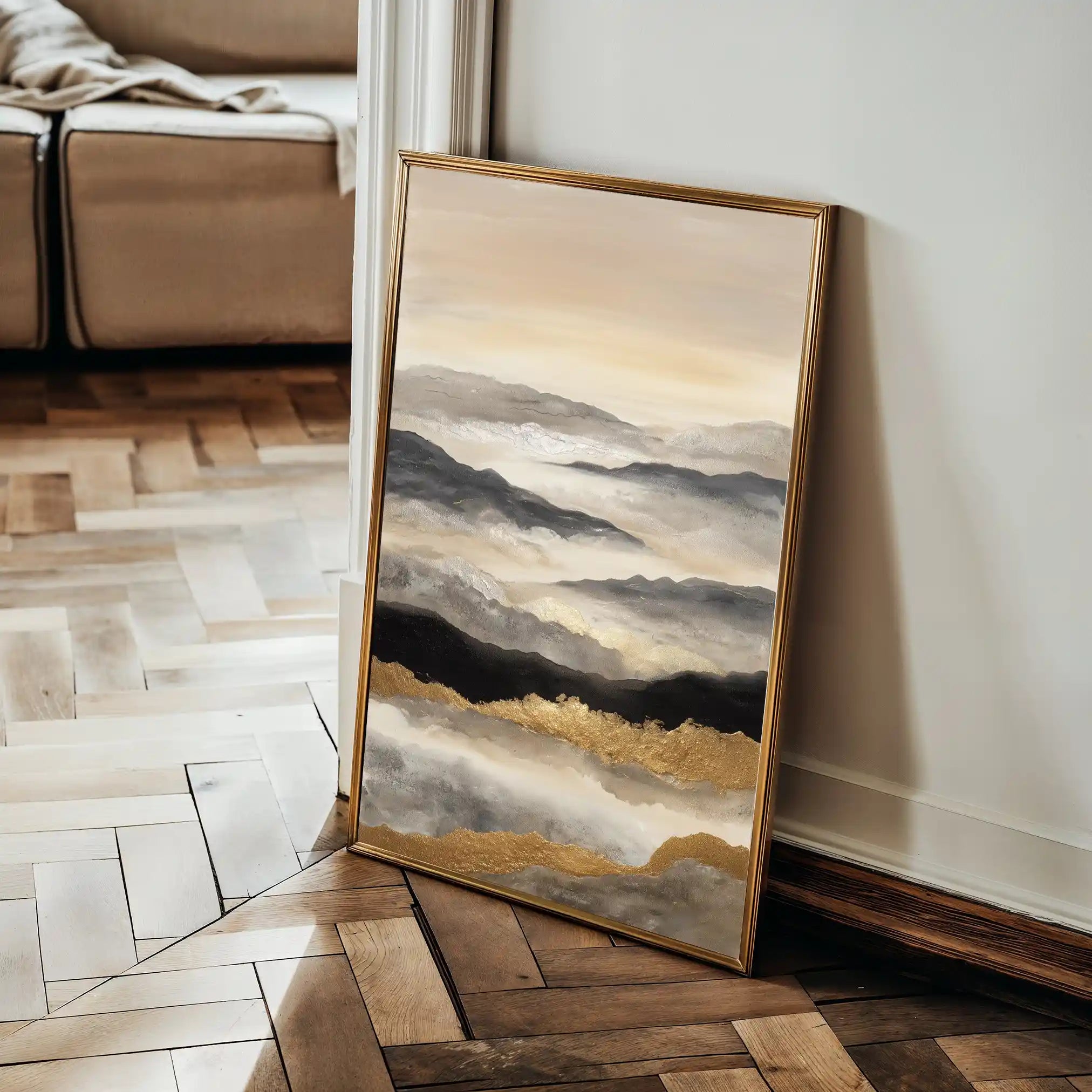 Abstract 1747 Canvas Art 18" x 24" / 45 x 60 cm / Black