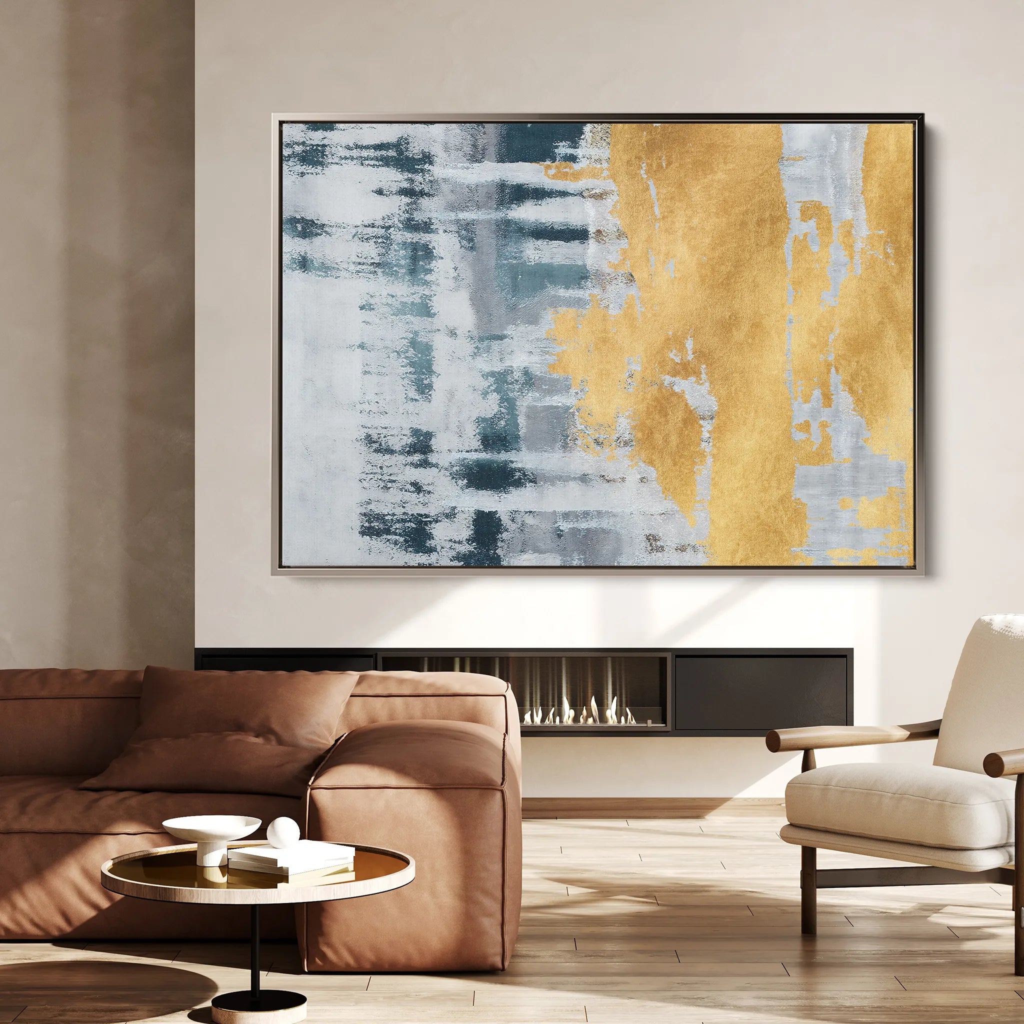 Abstract 175 Canvas Art 18" x 24" / 45 x 60 cm / Black