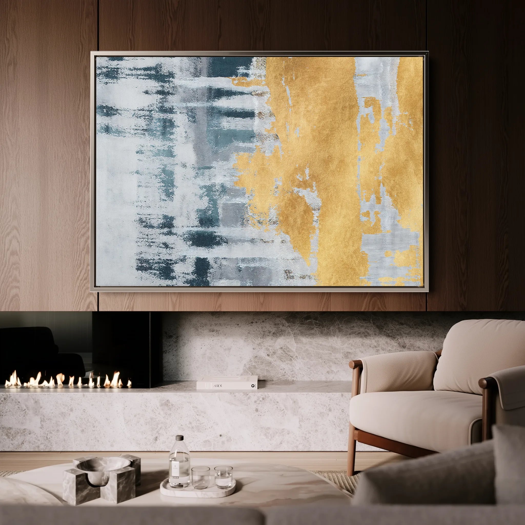 Abstract 175 Canvas Art 18" x 24" / 45 x 60 cm / Black