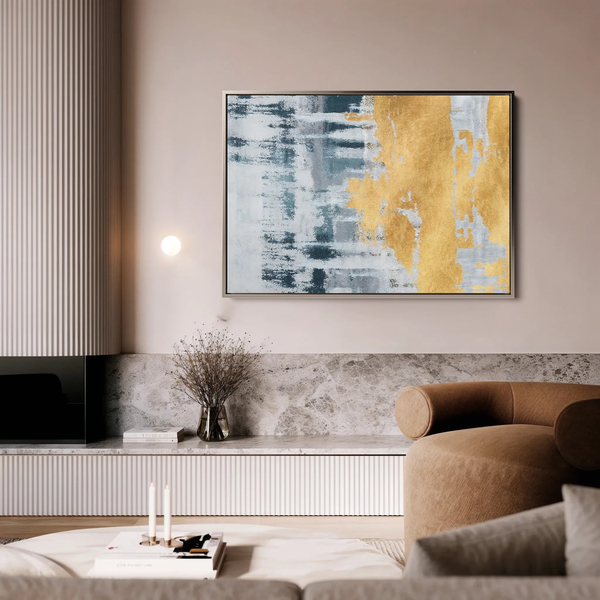 Abstract 175 Canvas Art 18" x 24" / 45 x 60 cm / Black