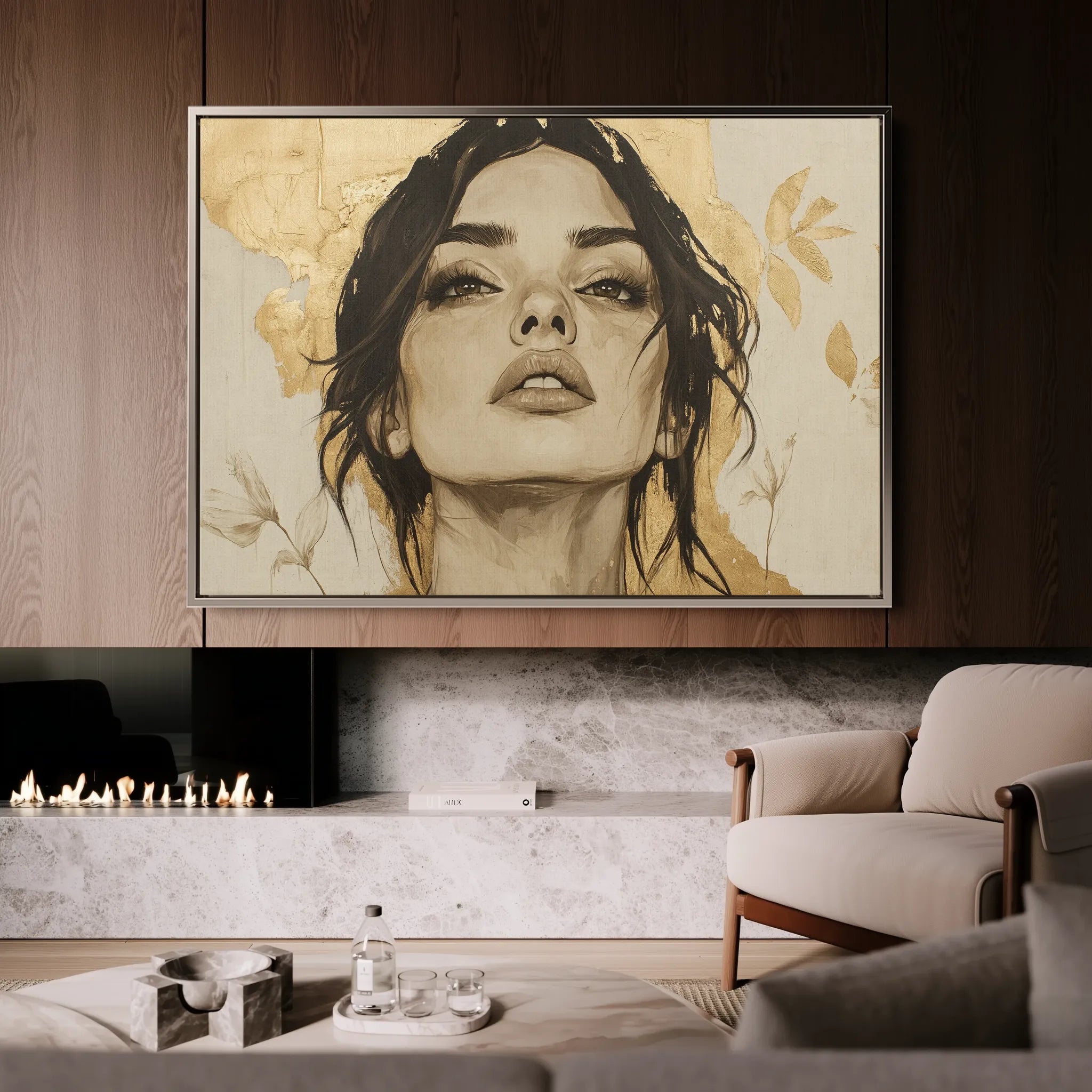 Portrait 175 Canvas Art 18" x 24" / 45 x 60 cm / Black