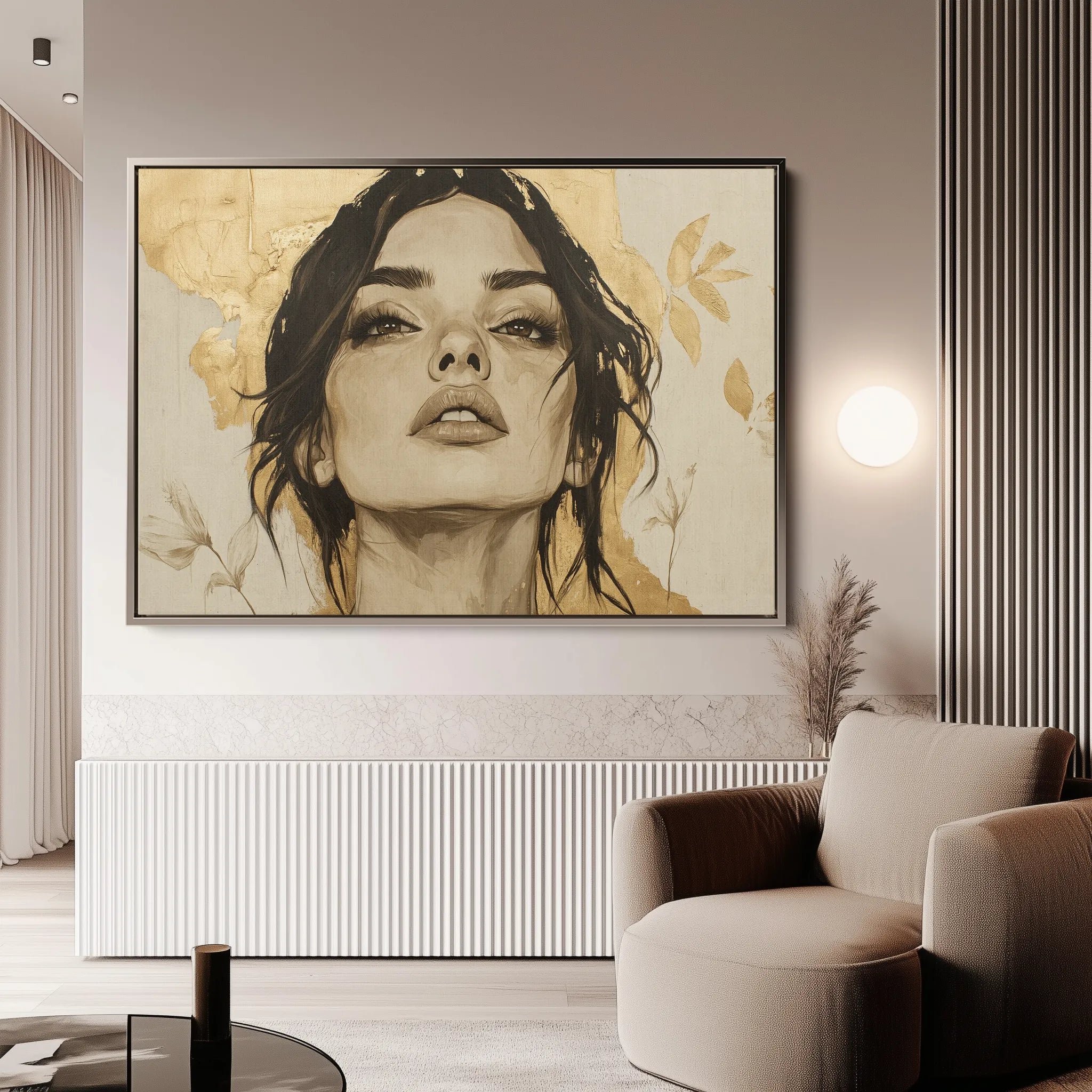 Portrait 175 Canvas Art 18" x 24" / 45 x 60 cm / Black