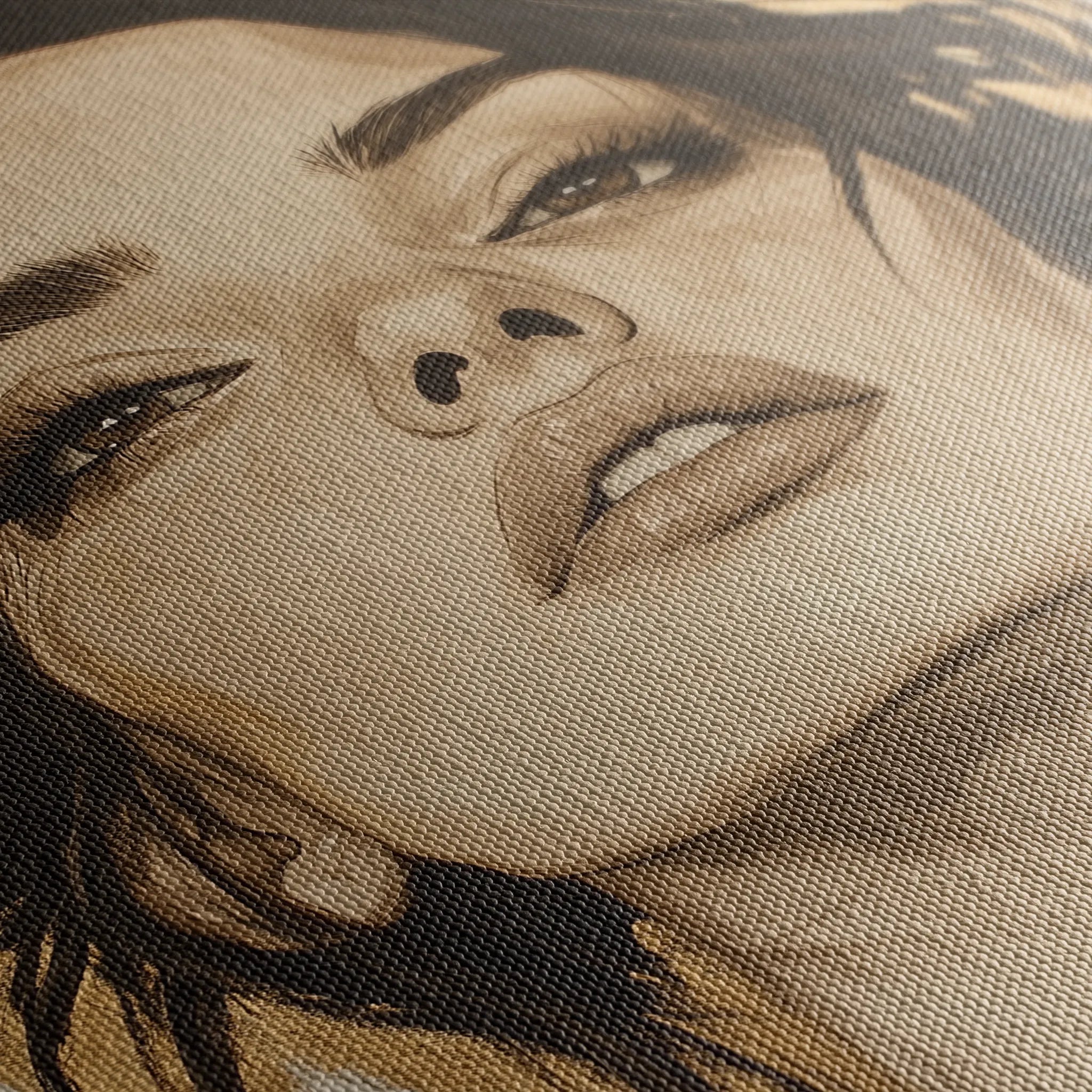 Portrait 175 Canvas Art 18" x 24" / 45 x 60 cm / Black
