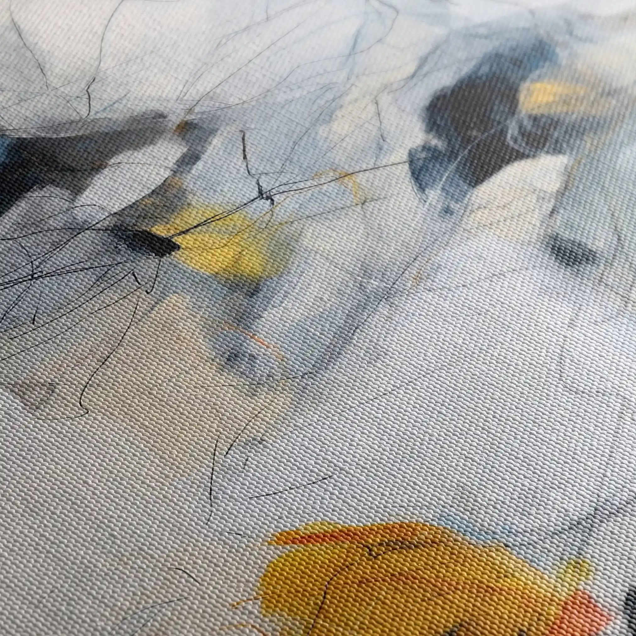 Abstract 1750 Canvas Art 18" x 24" / 45 x 60 cm / Black