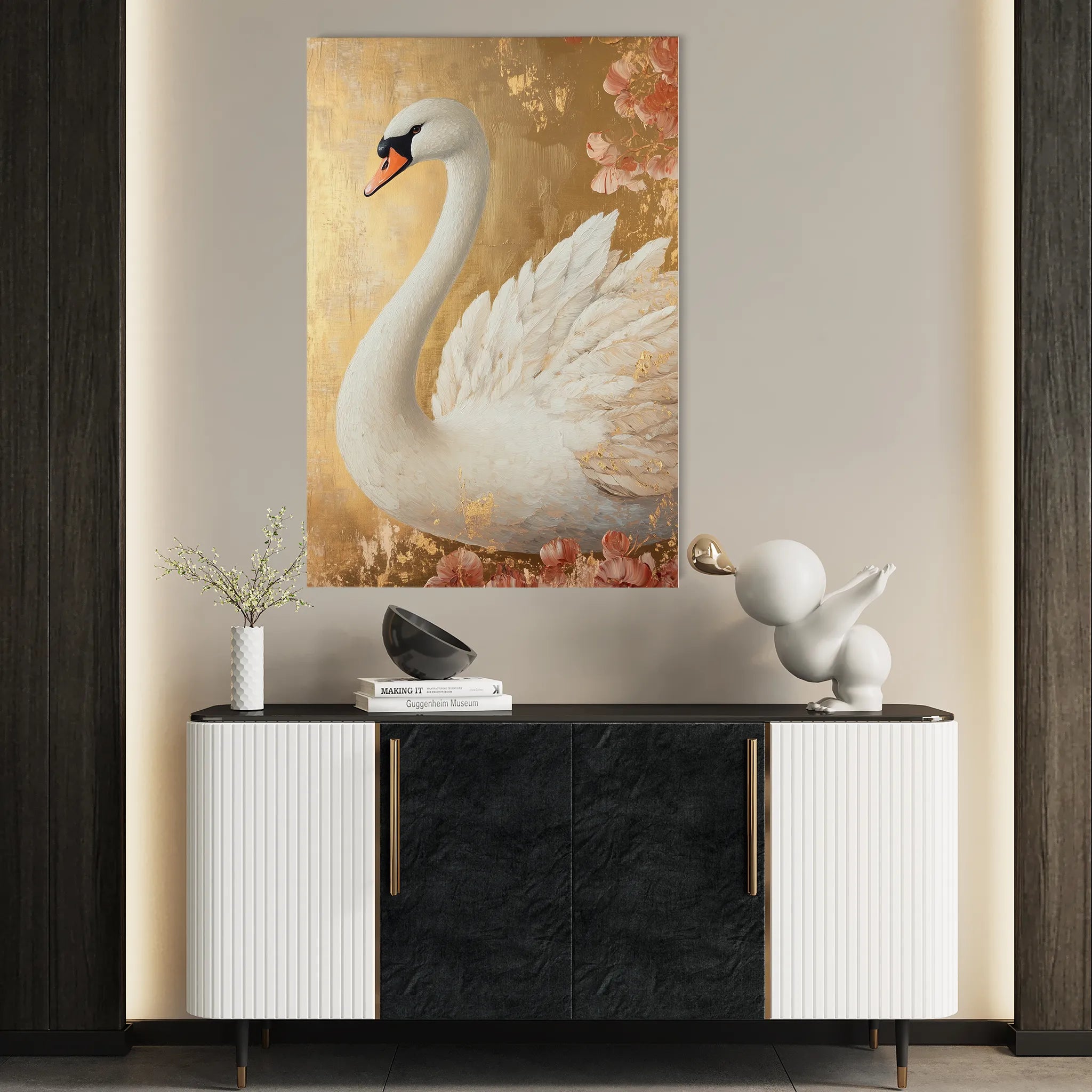 Animals 176 Canvas Art 18" x 24" / 45 x 60 cm / Black
