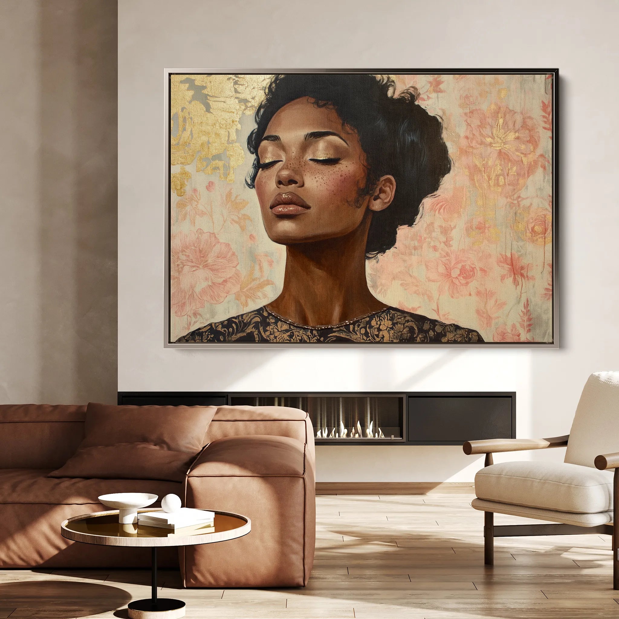Portrait 176 Canvas Art 18" x 24" / 45 x 60 cm / Black