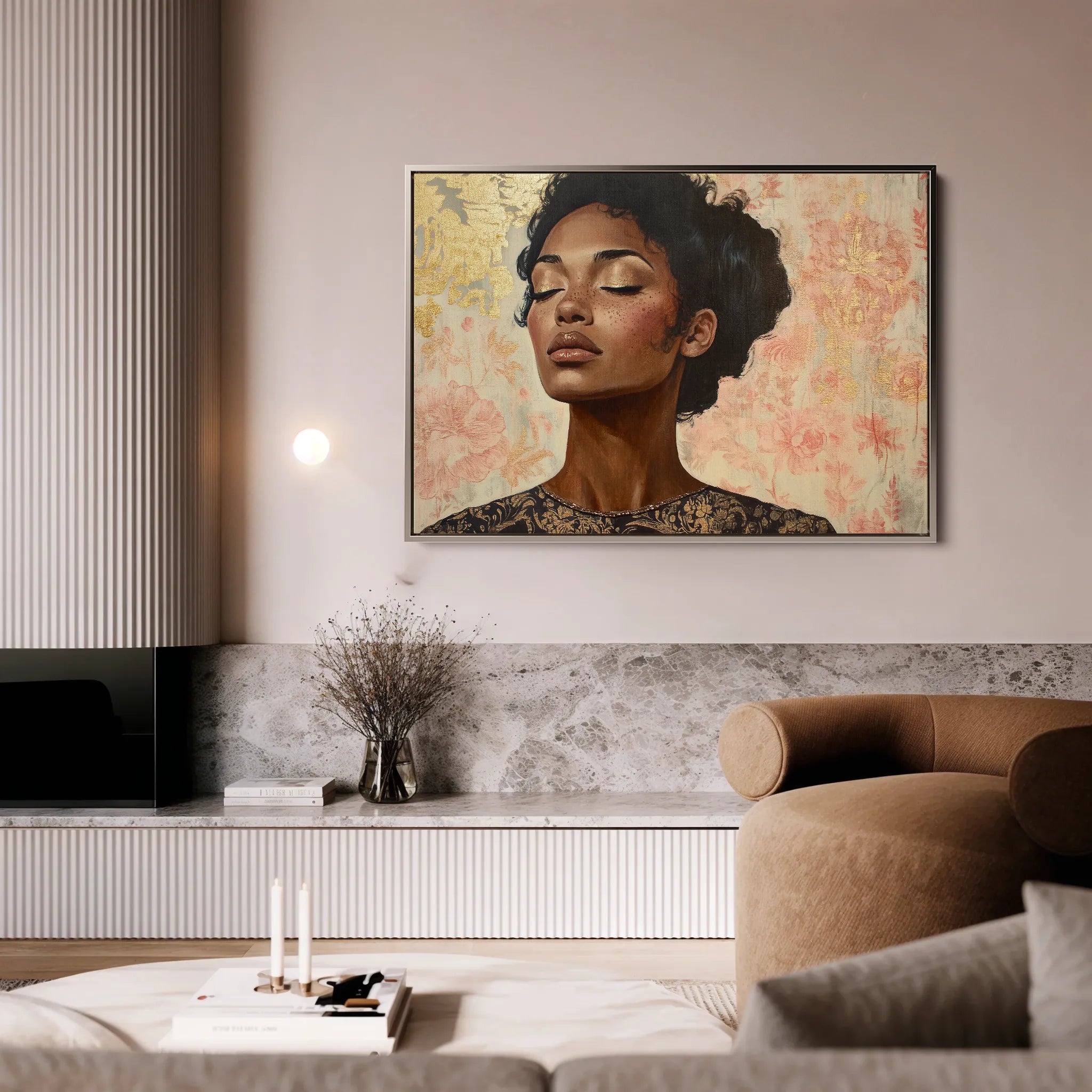 Portrait 176 Canvas Art 18" x 24" / 45 x 60 cm / Black