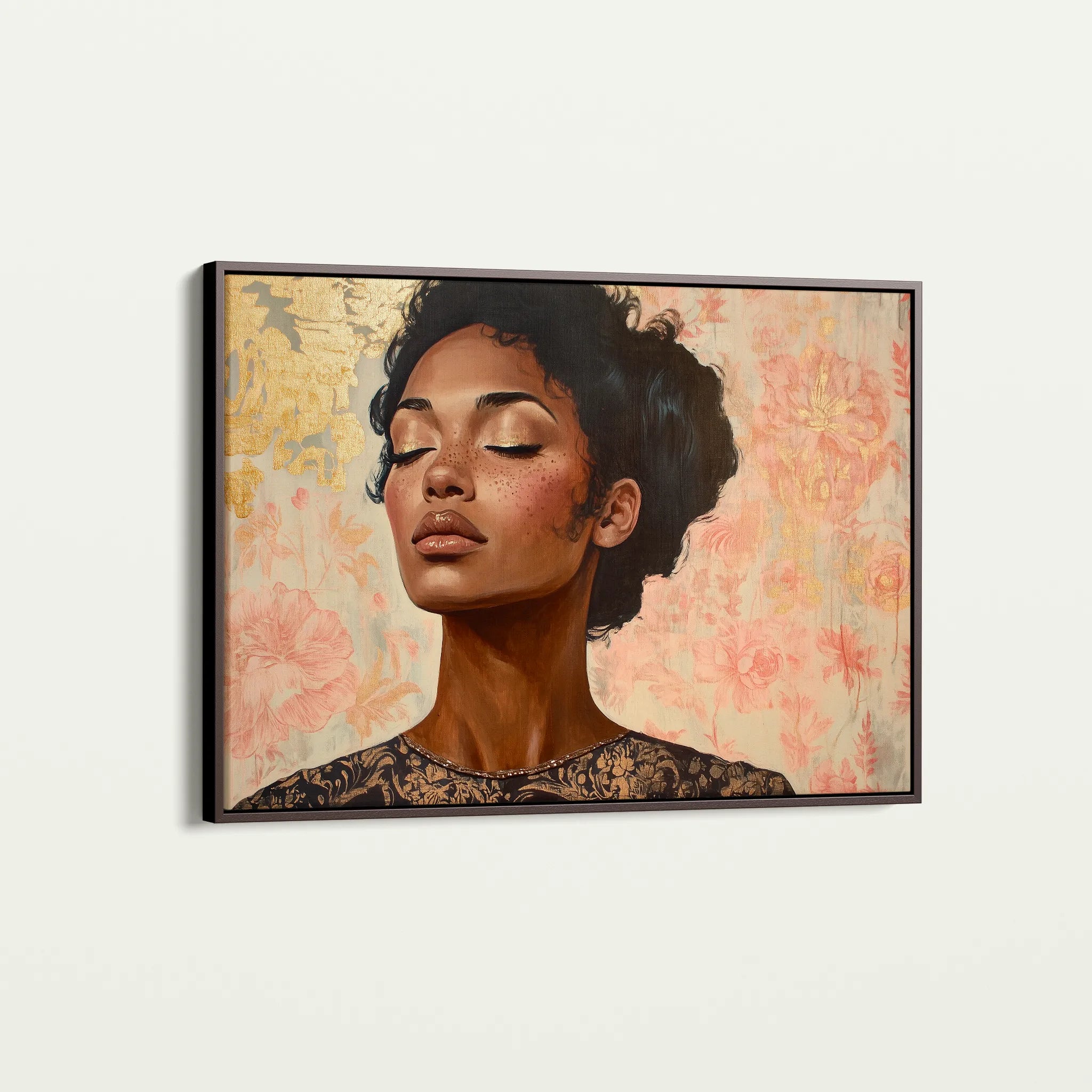 Portrait 176 Canvas Art 18" x 24" / 45 x 60 cm / Black