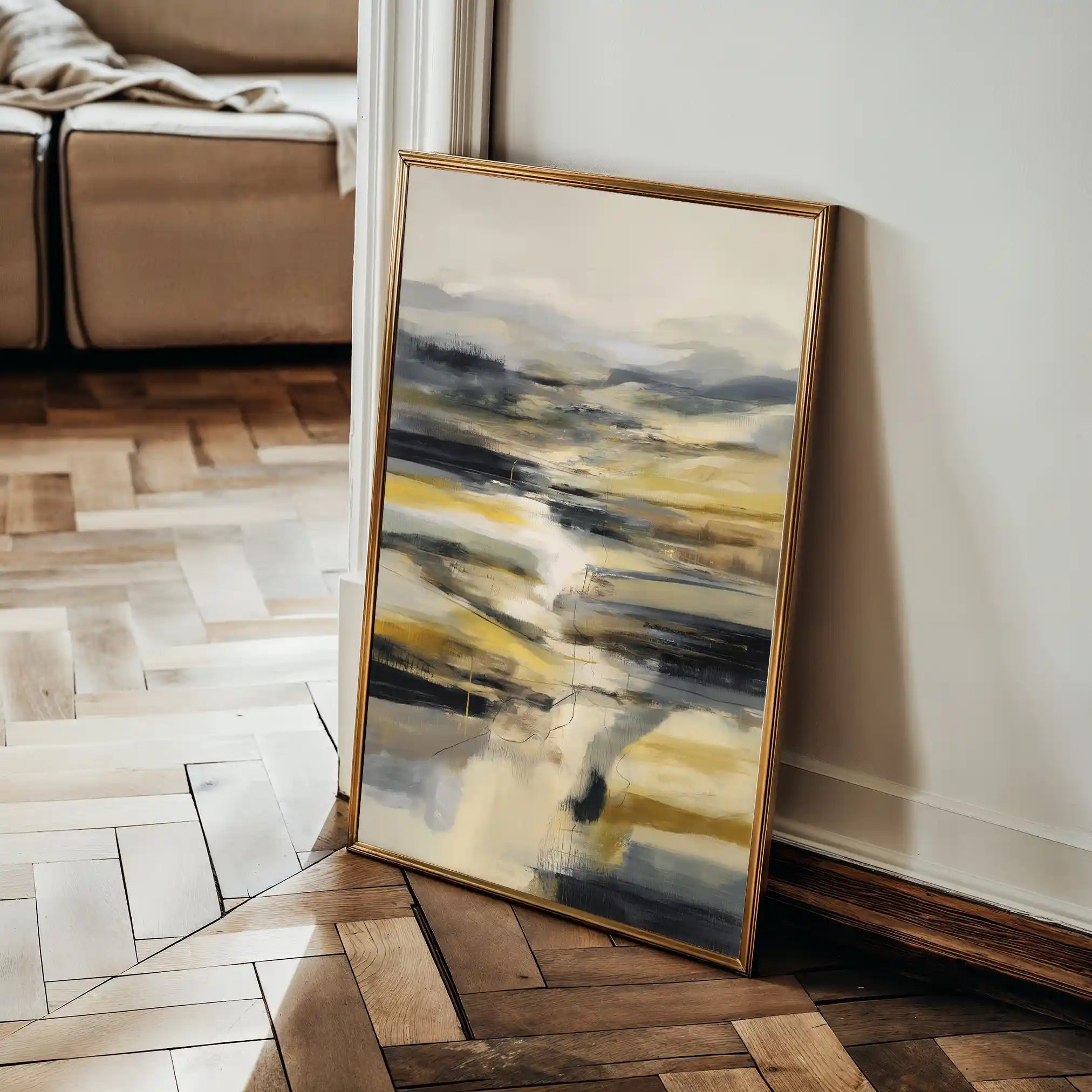 Abstract 1766 Canvas Art 18" x 24" / 45 x 60 cm / Black