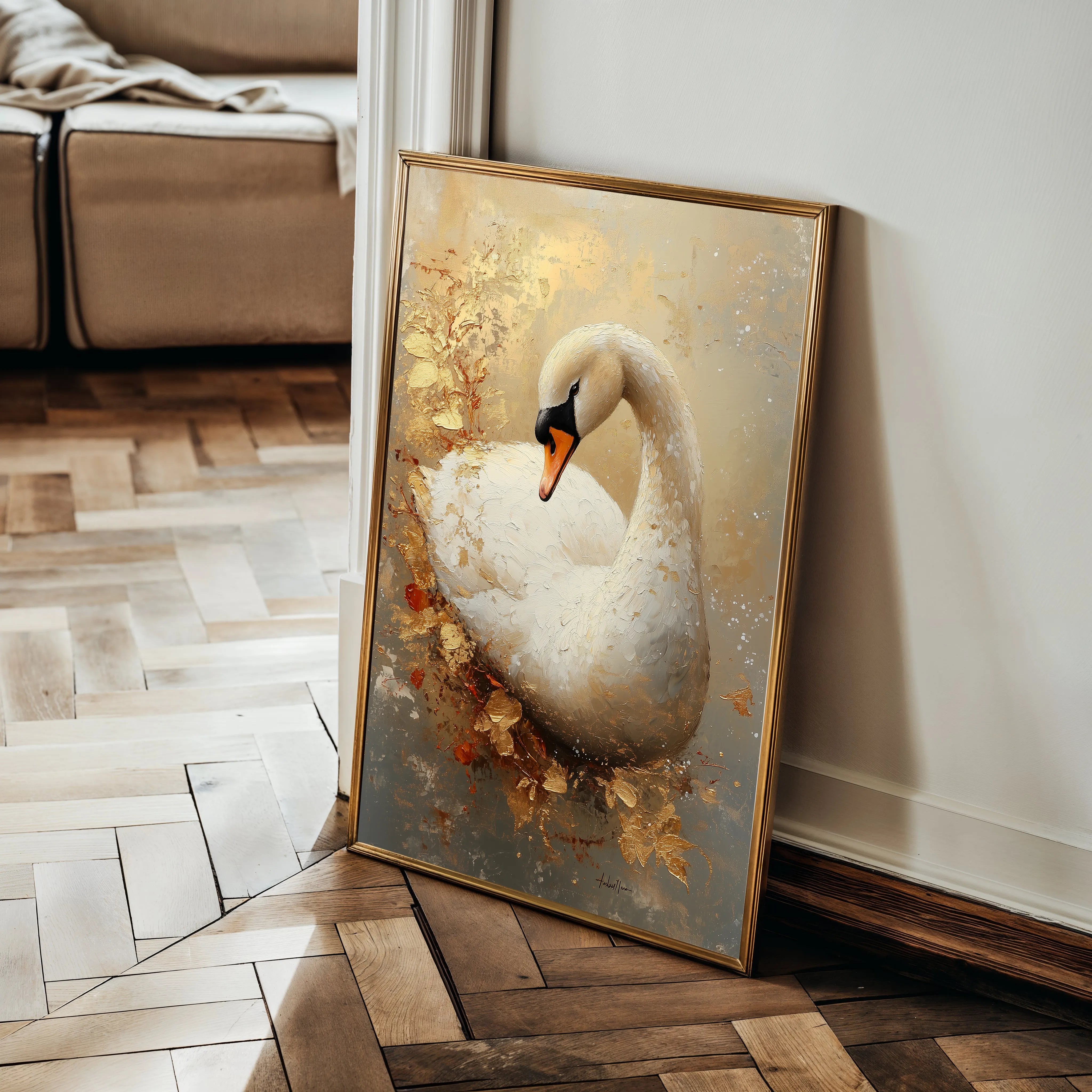 Animals 177 Canvas Art 18" x 24" / 45 x 60 cm / Black