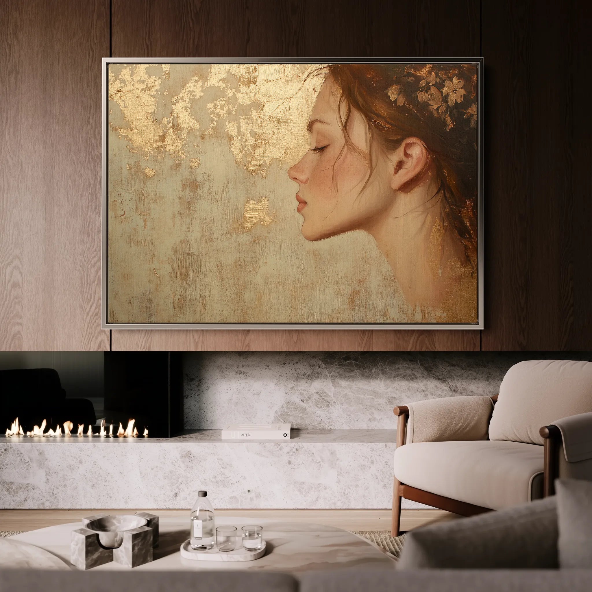 Portrait 177 Canvas Art 18" x 24" / 45 x 60 cm / Black