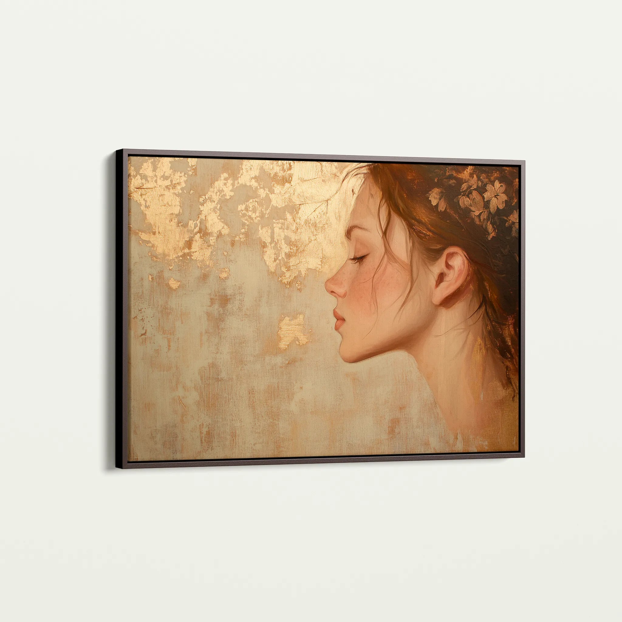 Portrait 177 Canvas Art 18" x 24" / 45 x 60 cm / Black