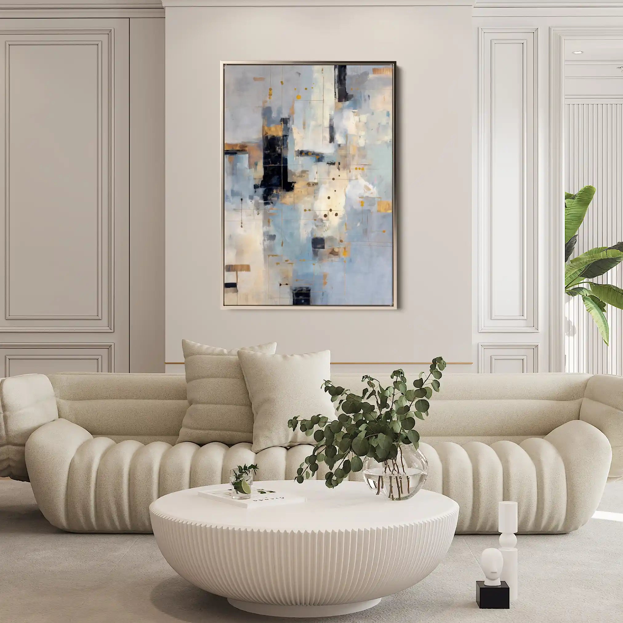 Abstract 1774 Canvas Art 18" x 24" / 45 x 60 cm / Black