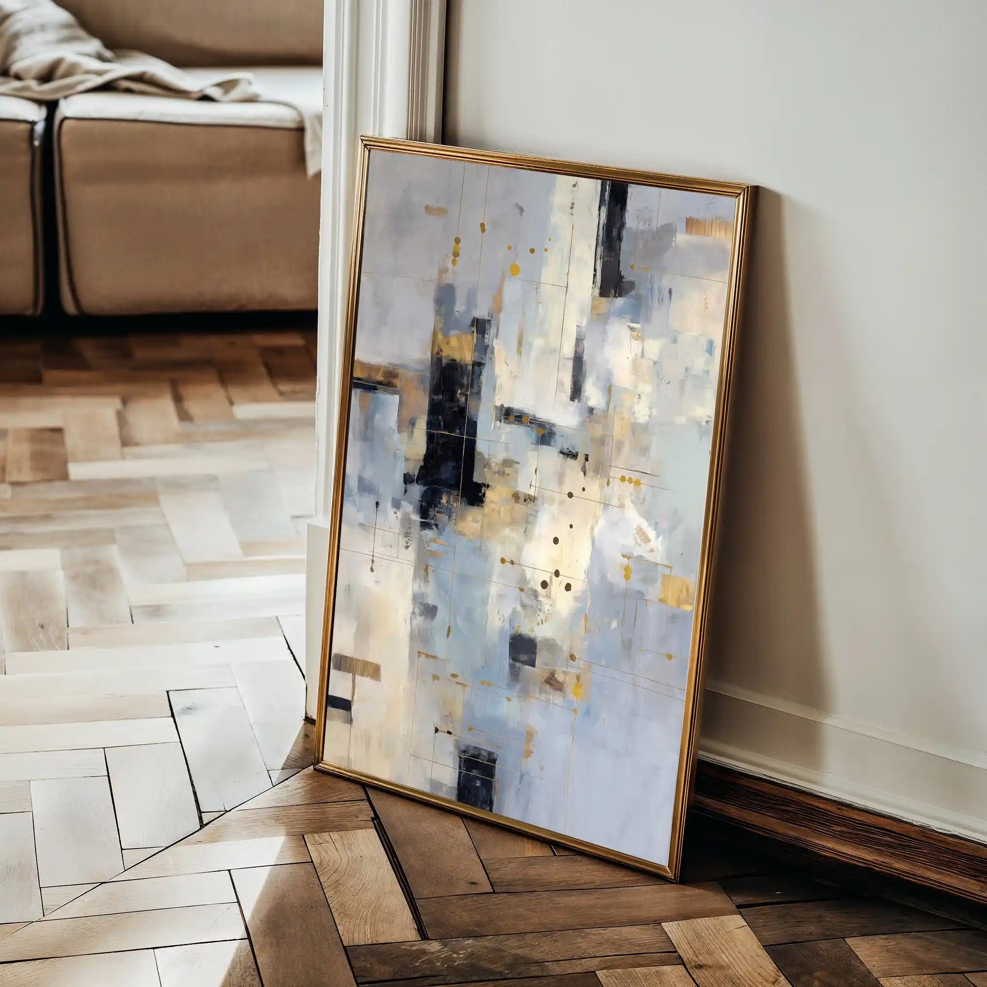 Abstract 1774 Canvas Art 18" x 24" / 45 x 60 cm / Black
