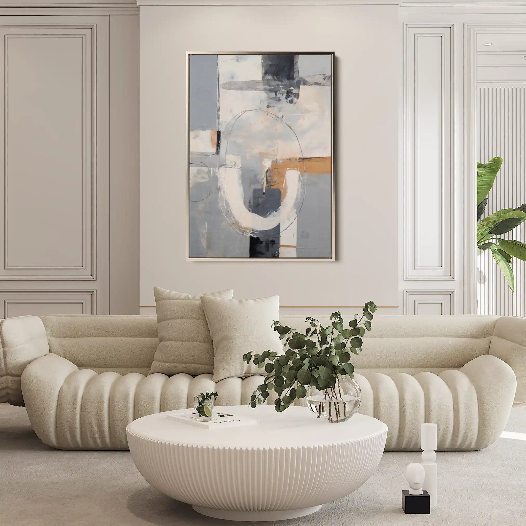Abstract 1775 Canvas Art 18" x 24" / 45 x 60 cm / Black