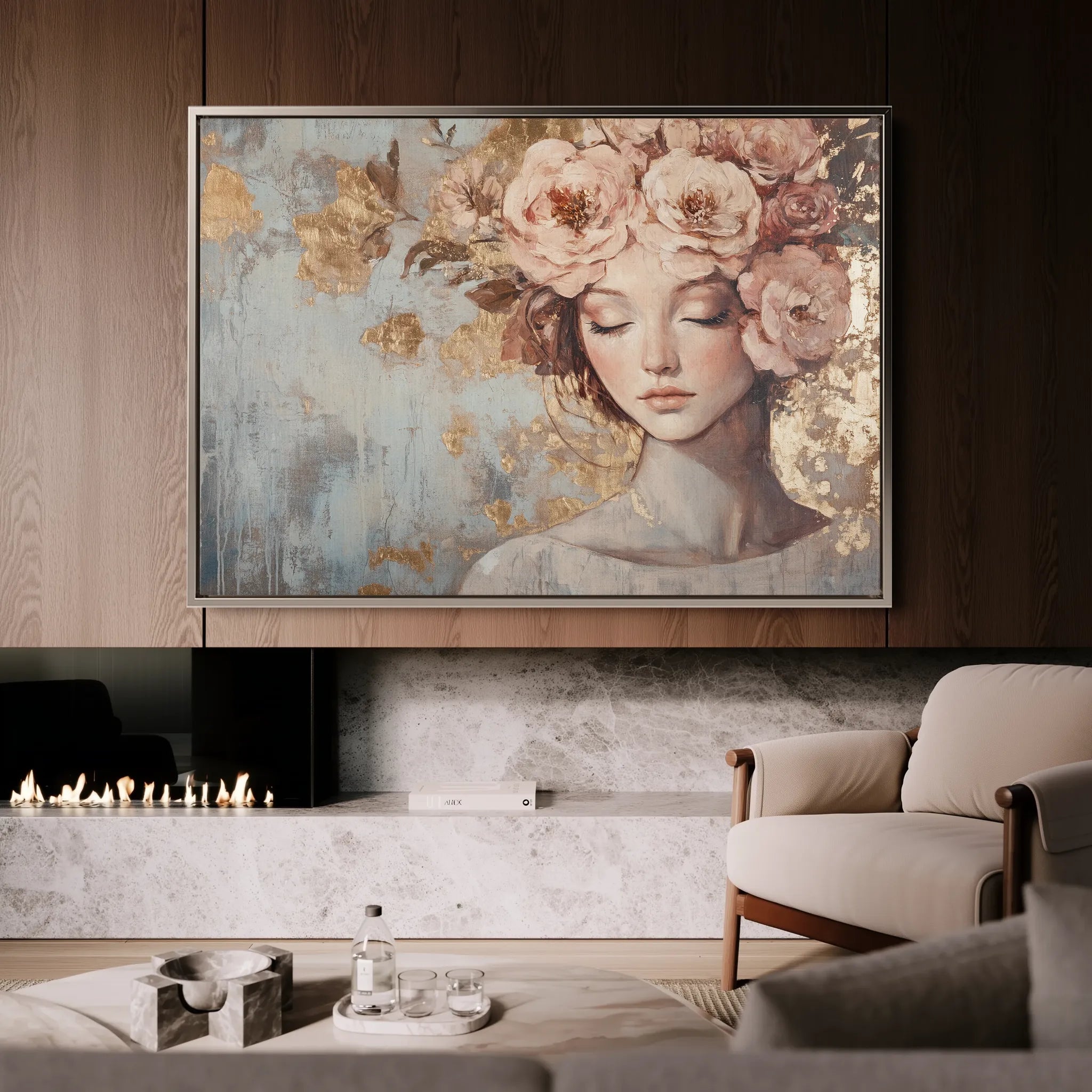 Portrait 178 Canvas Art 18" x 24" / 45 x 60 cm / Black