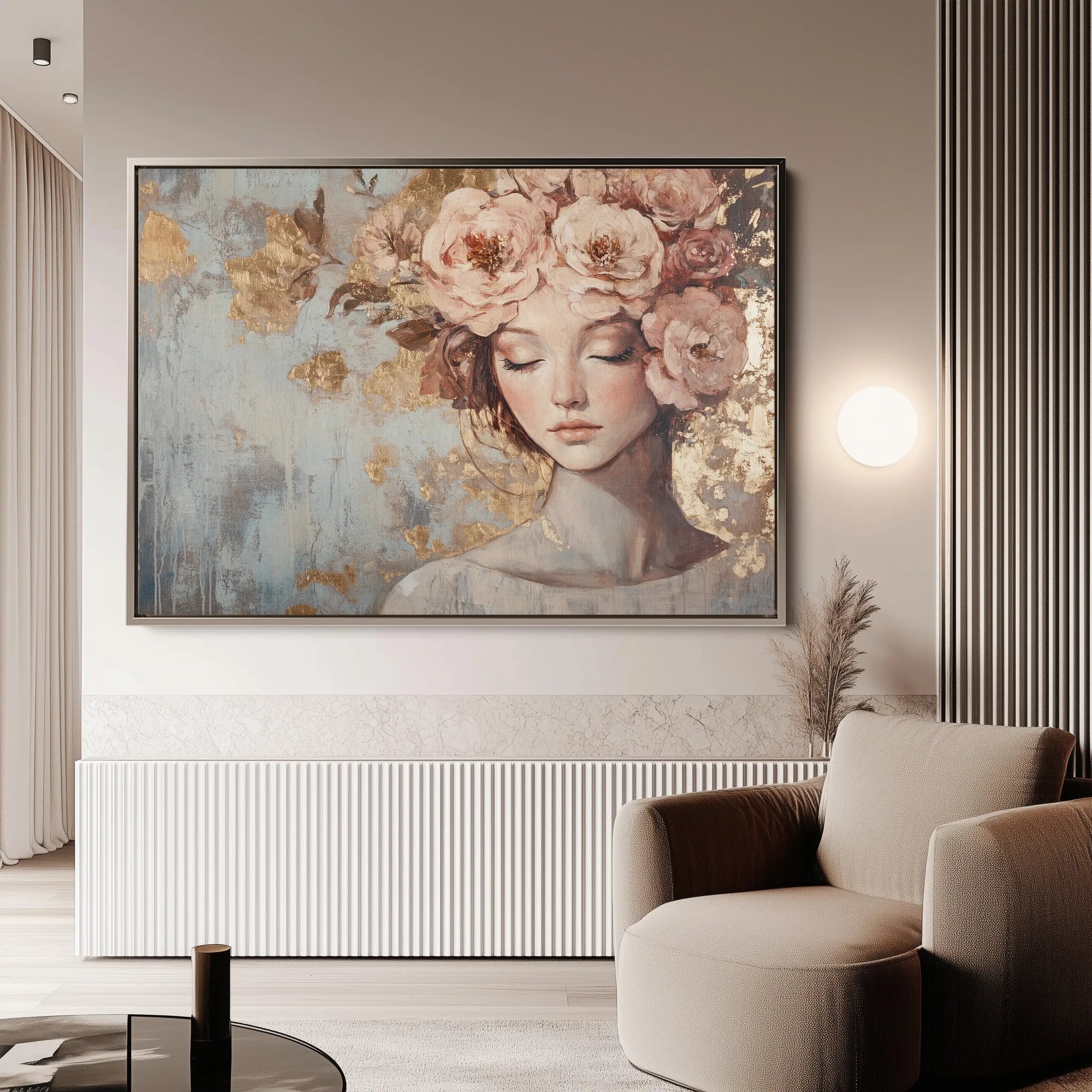 Portrait 178 Canvas Art 18" x 24" / 45 x 60 cm / Black