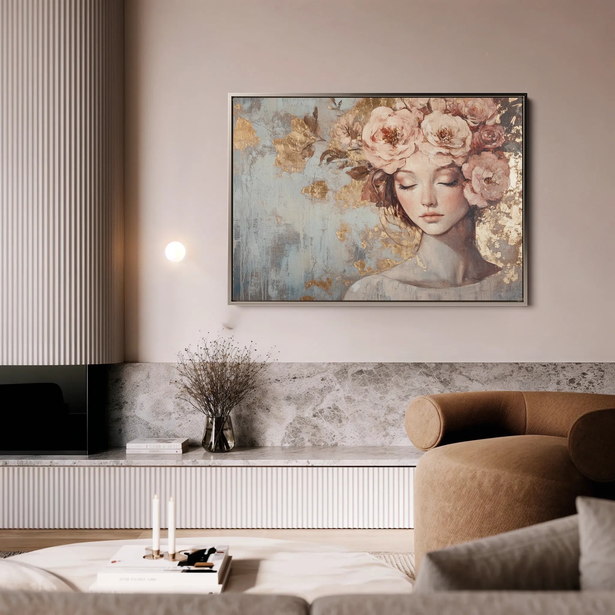 Portrait 178 Canvas Art 18" x 24" / 45 x 60 cm / Black