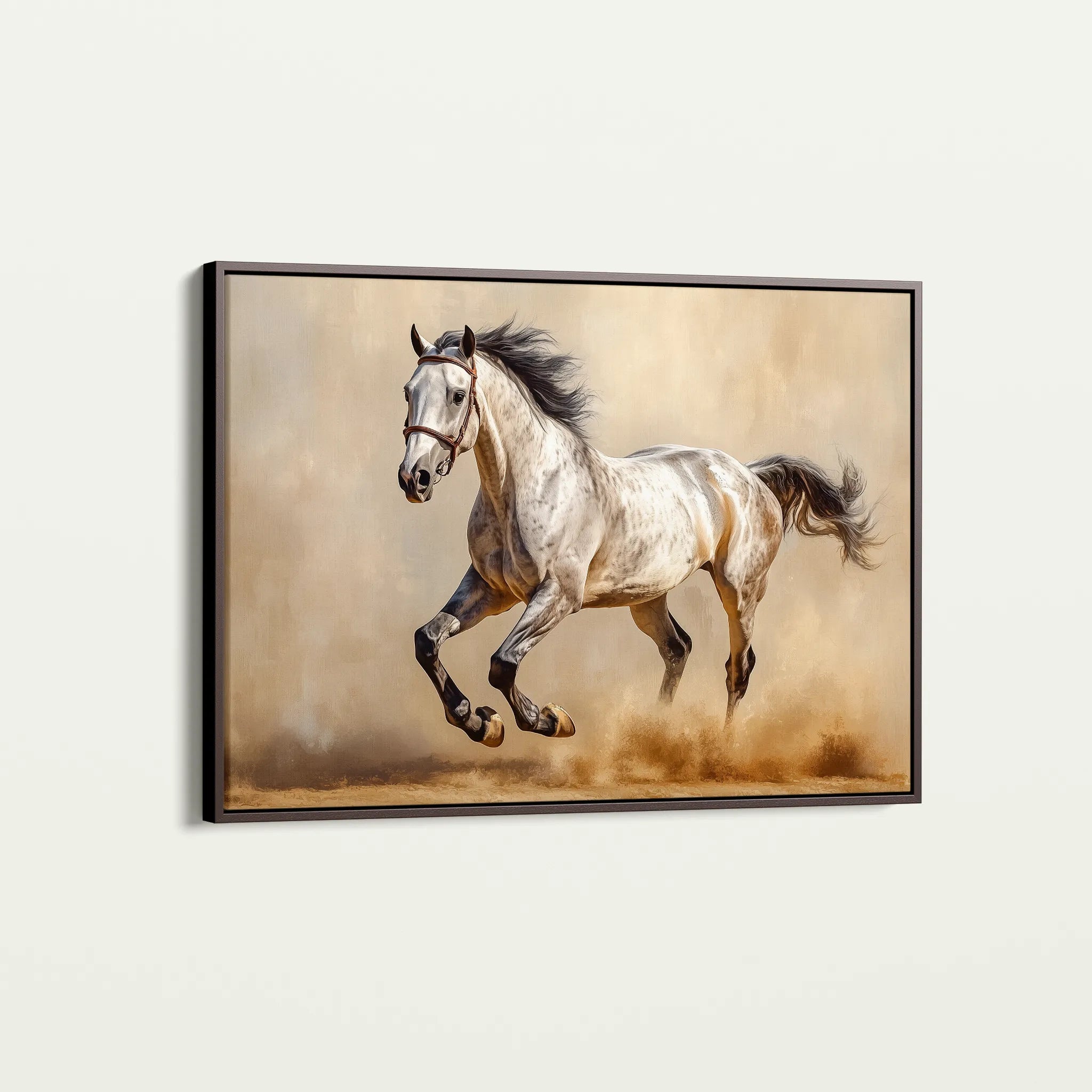 Horses 179 Canvas Art 18" x 24" / 45 x 60 cm / Black