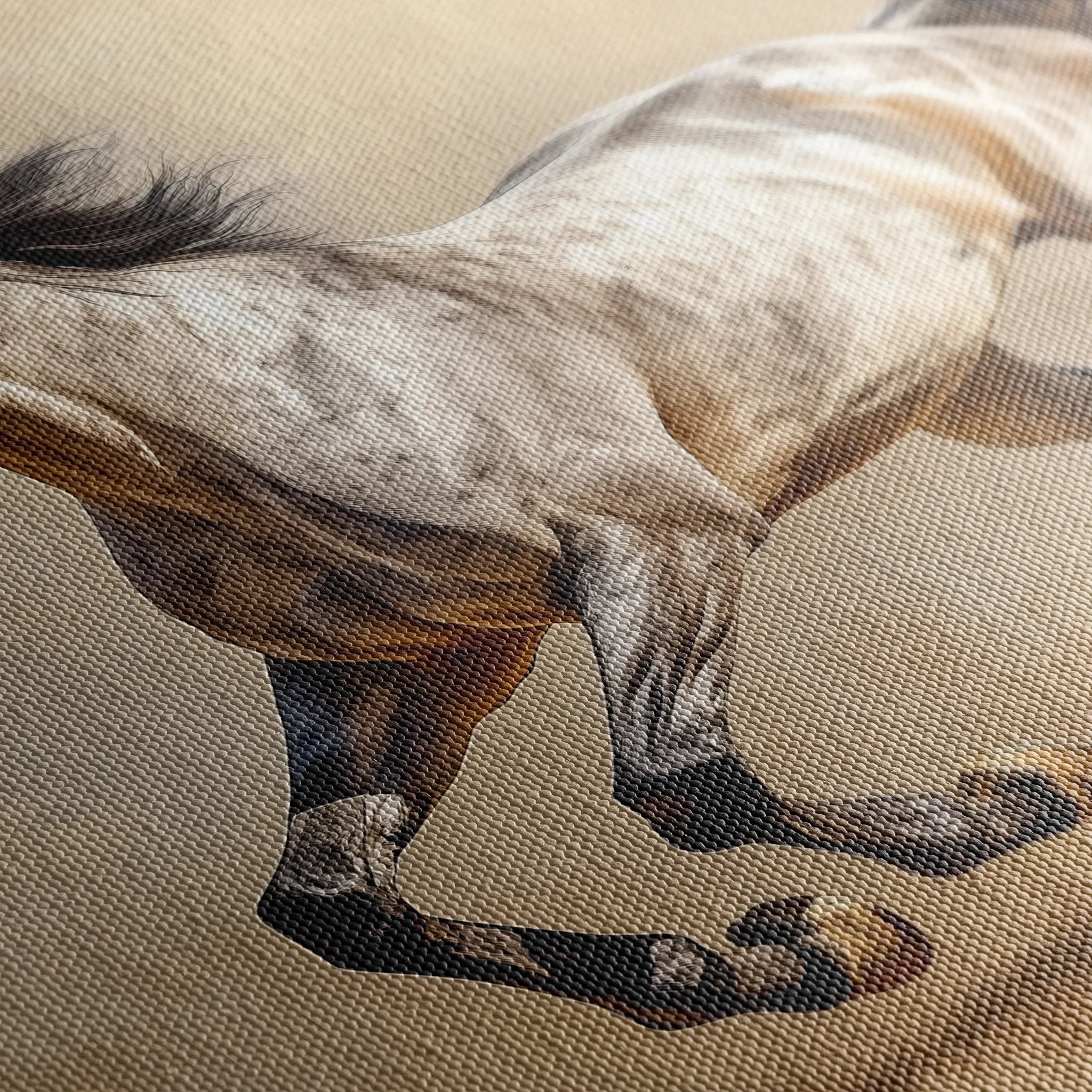 Horses 179 Canvas Art 18" x 24" / 45 x 60 cm / Black