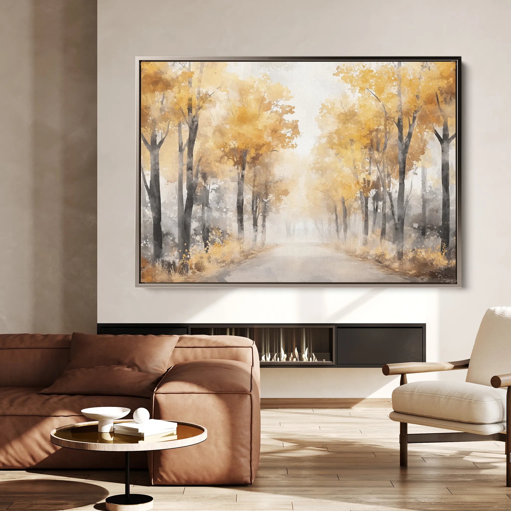 Landscape 179 Canvas Art 18" x 24" / 45 x 60 cm / Black