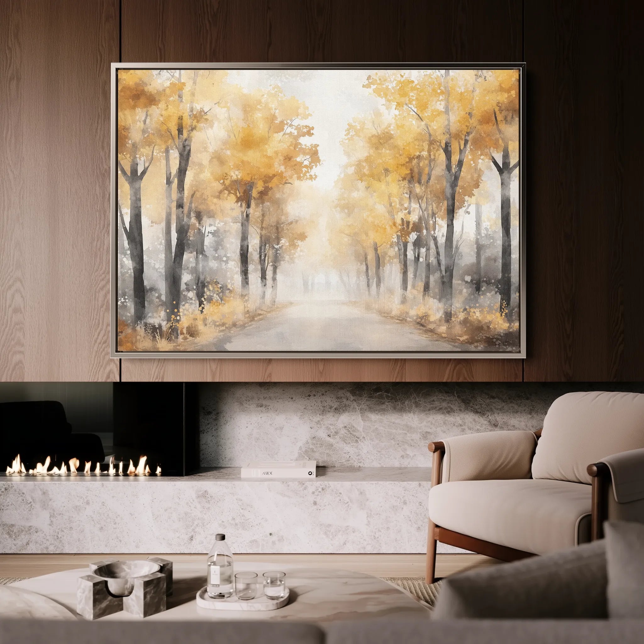 Landscape 179 Canvas Art 18" x 24" / 45 x 60 cm / Black
