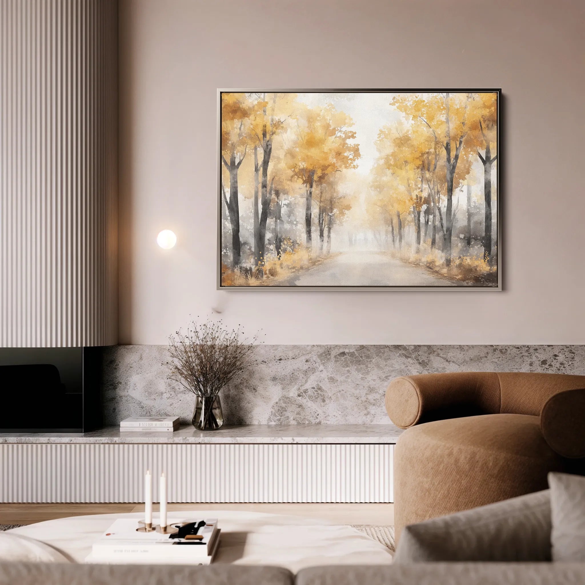 Landscape 179 Canvas Art 18" x 24" / 45 x 60 cm / Black